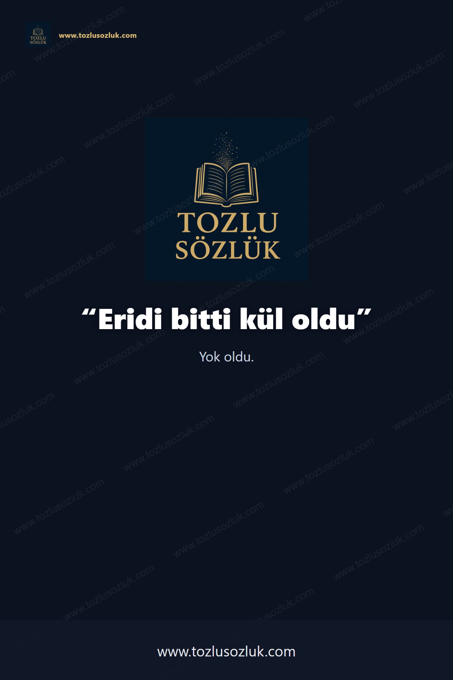 Eridi bitti kül oldu Pinterest görseli