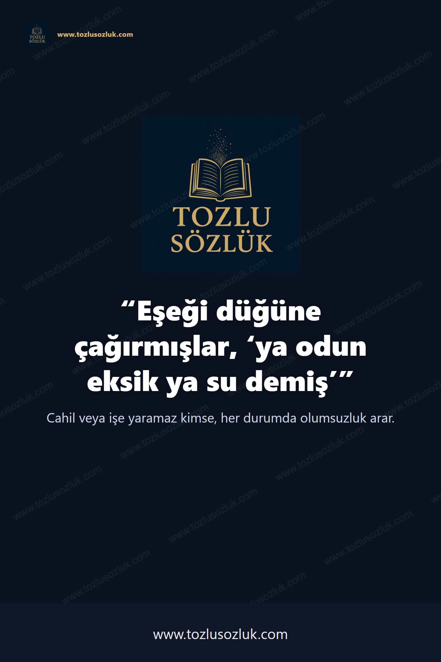 Eşeği düğüne çağırmışlar, ‘ya odun eksik ya su demiş’ Pinterest görseli