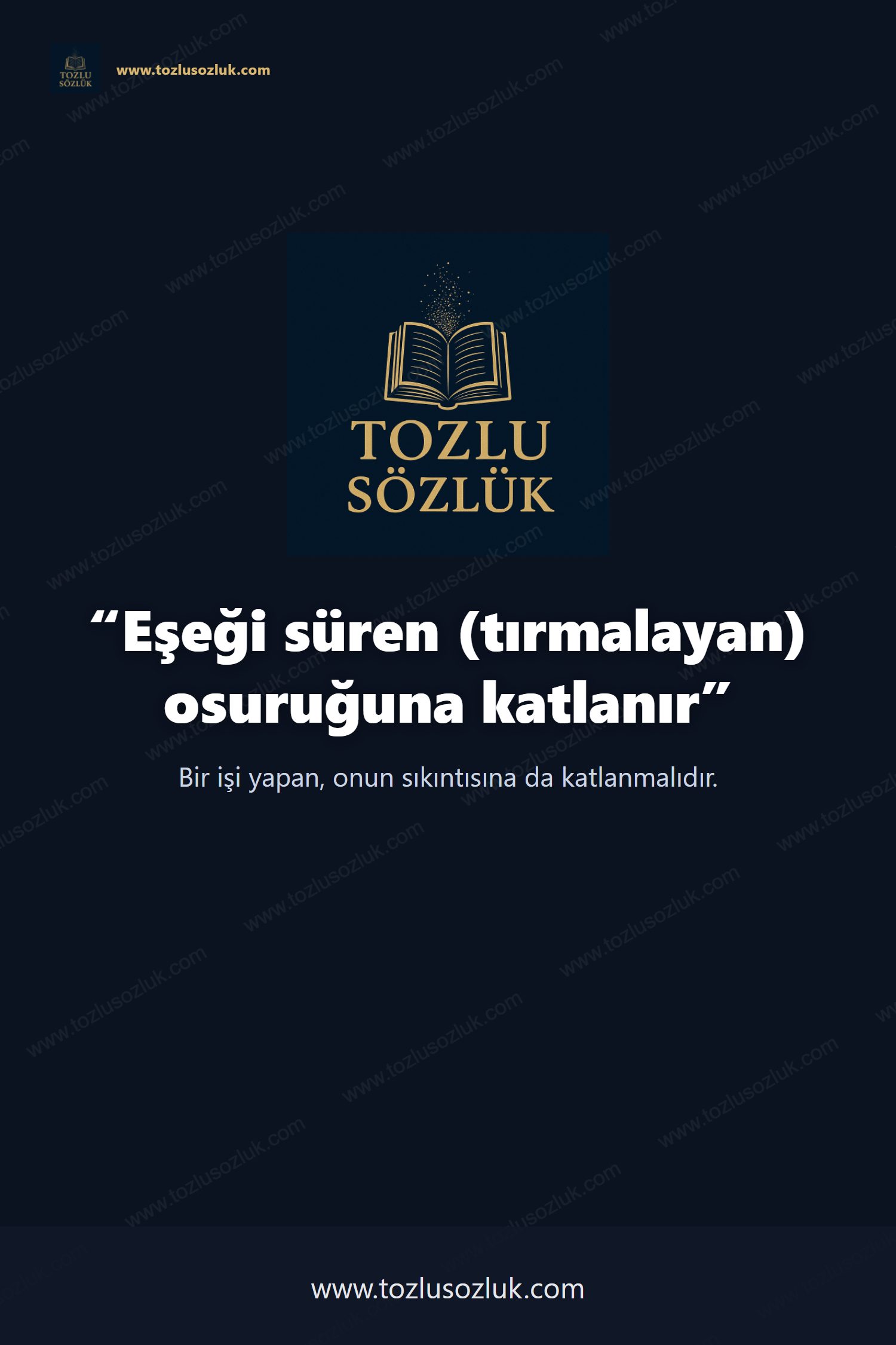 Eşeği süren (tırmalayan) osuruğuna katlanır Pinterest görseli