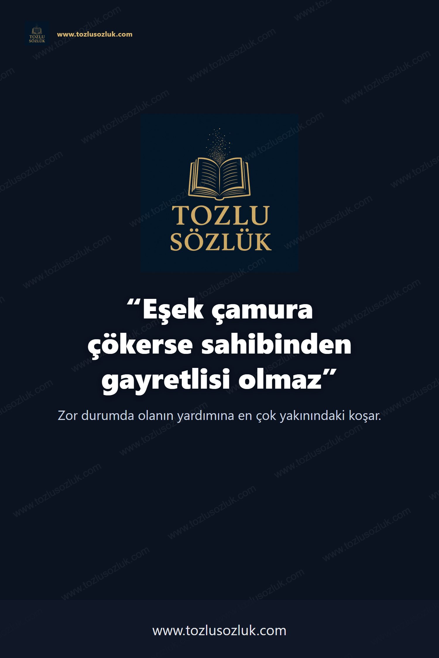 Eşek çamura çökerse sahibinden gayretlisi olmaz Pinterest görseli