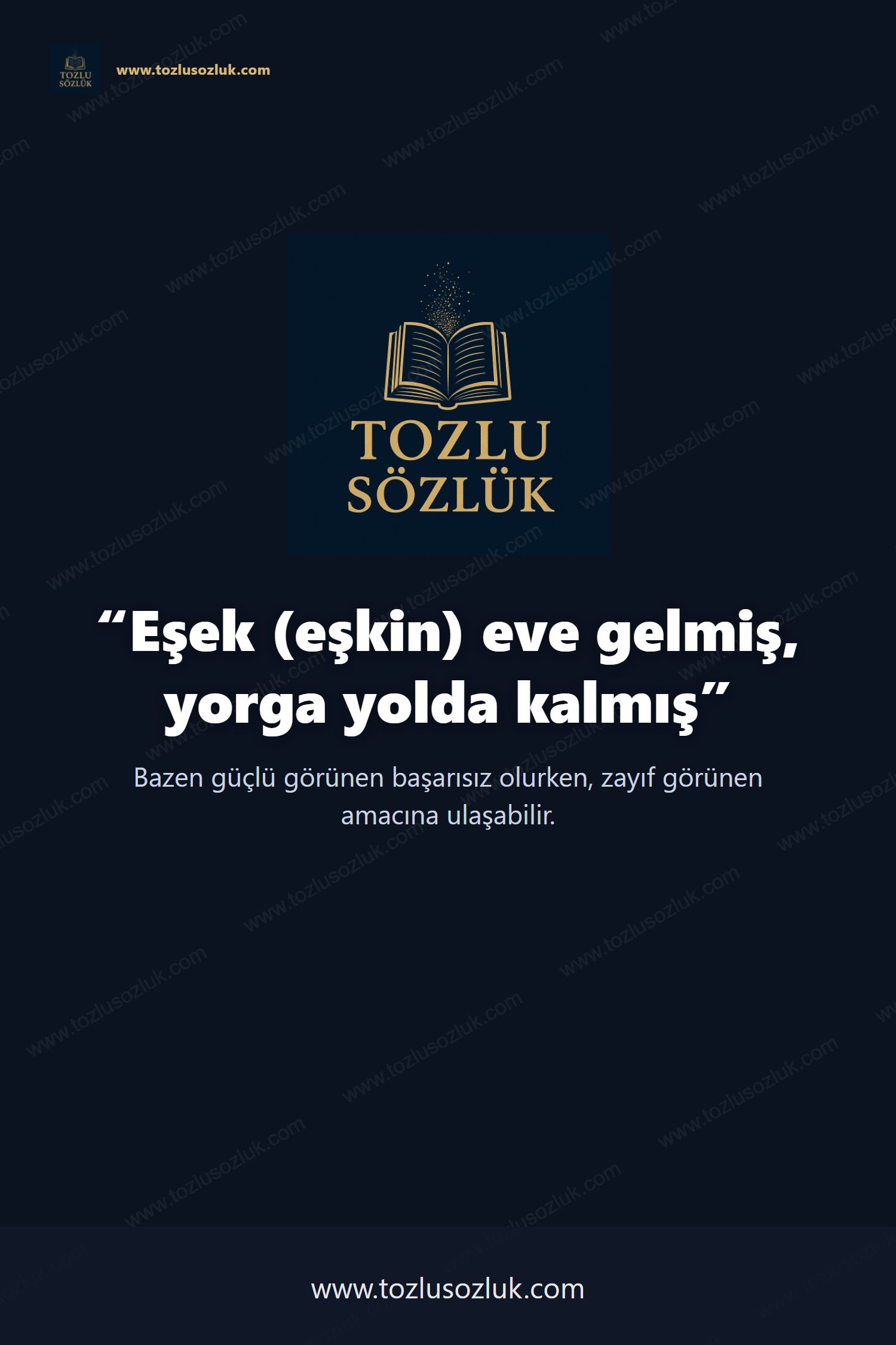 Eşek (eşkin) eve gelmiş, yorga yolda kalmış Pinterest görseli