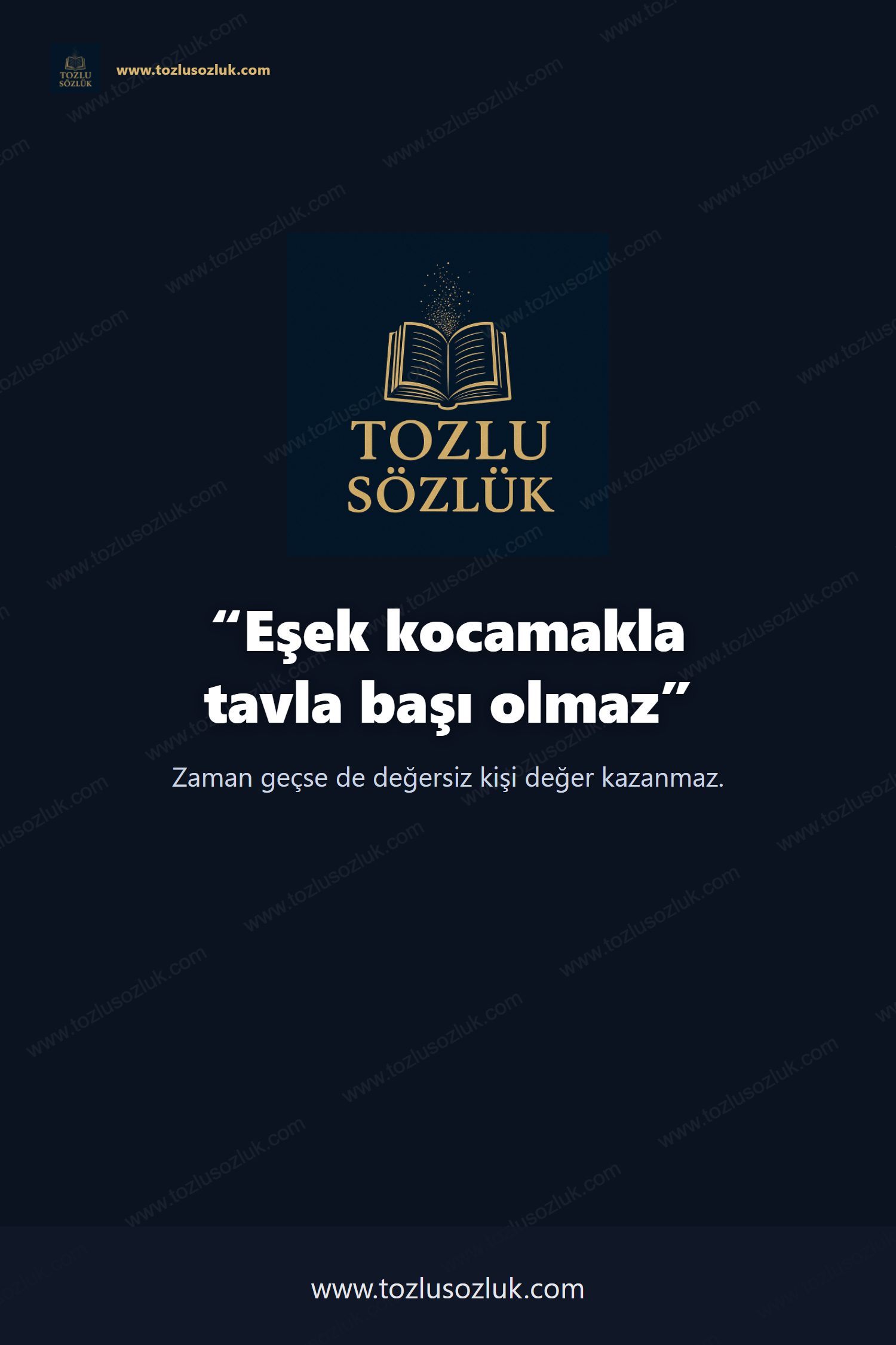 Eşek kocamakla tavla başı olmaz Pinterest görseli