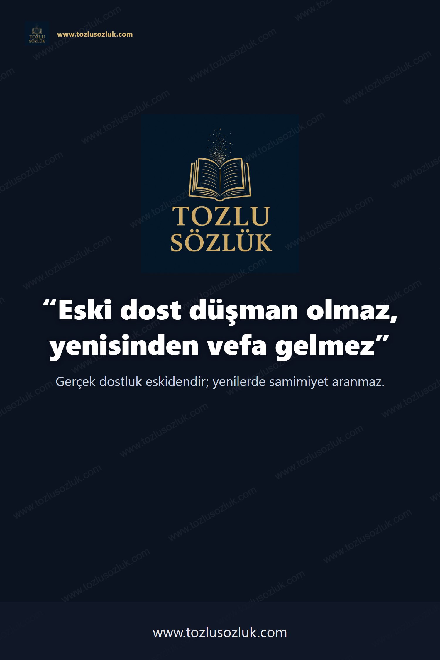 Eski dost düşman olmaz, yenisinden vefa gelmez Pinterest görseli