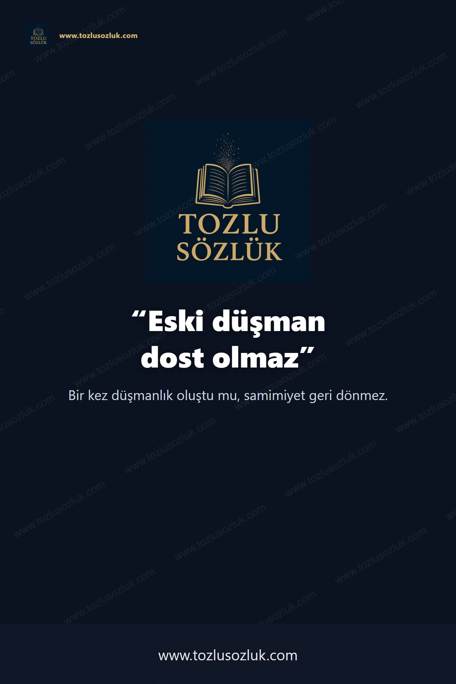 Eski düşman dost olmaz Pinterest görseli