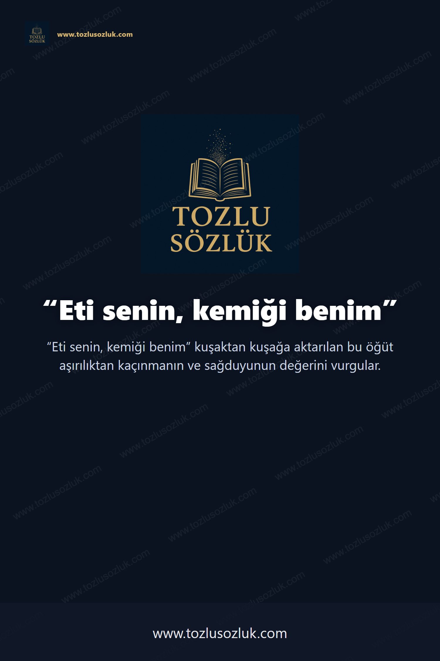 Eti senin, kemiği benim Pinterest görseli