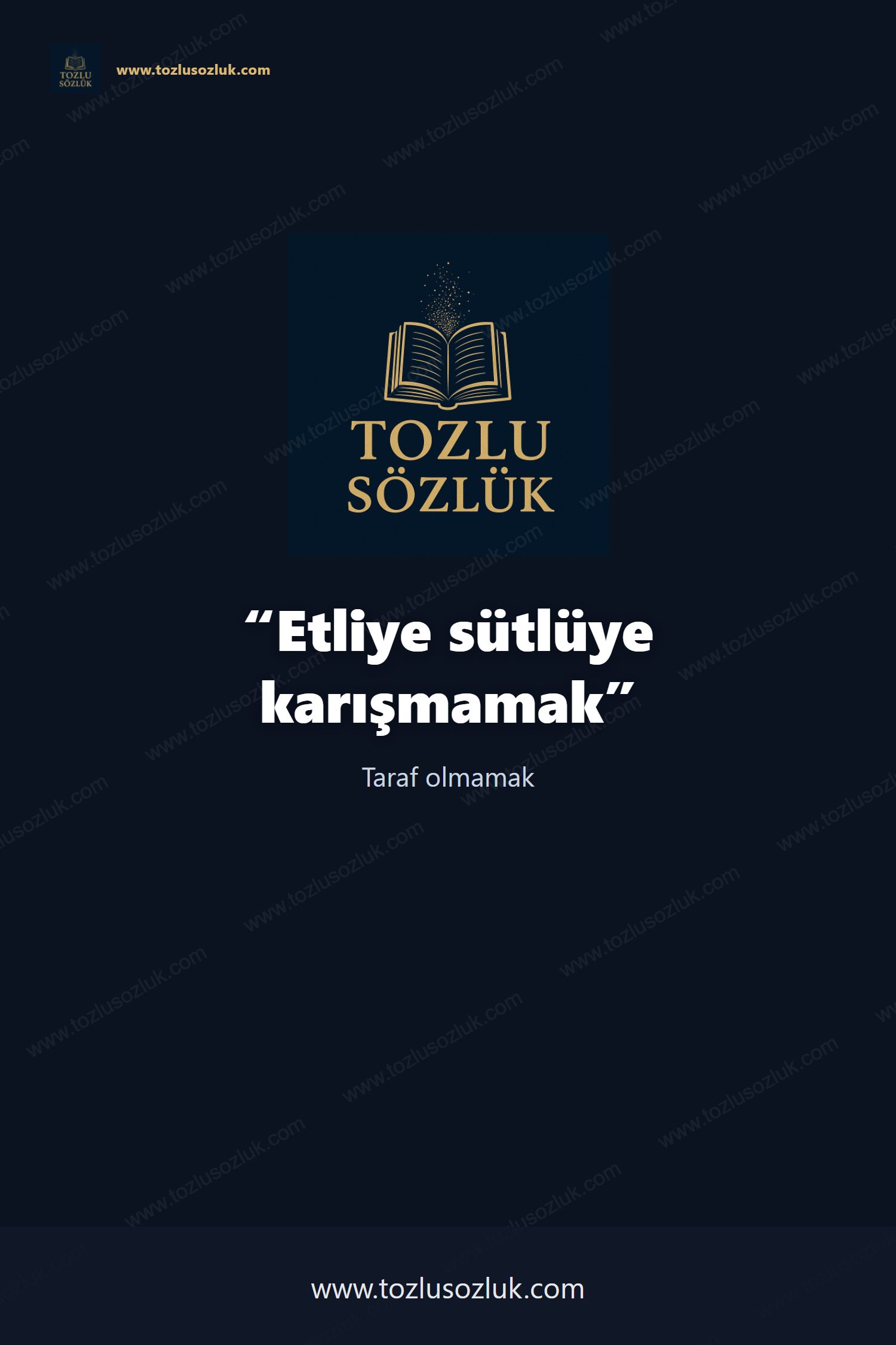 Etliye sütlüye karışmamak Pinterest görseli