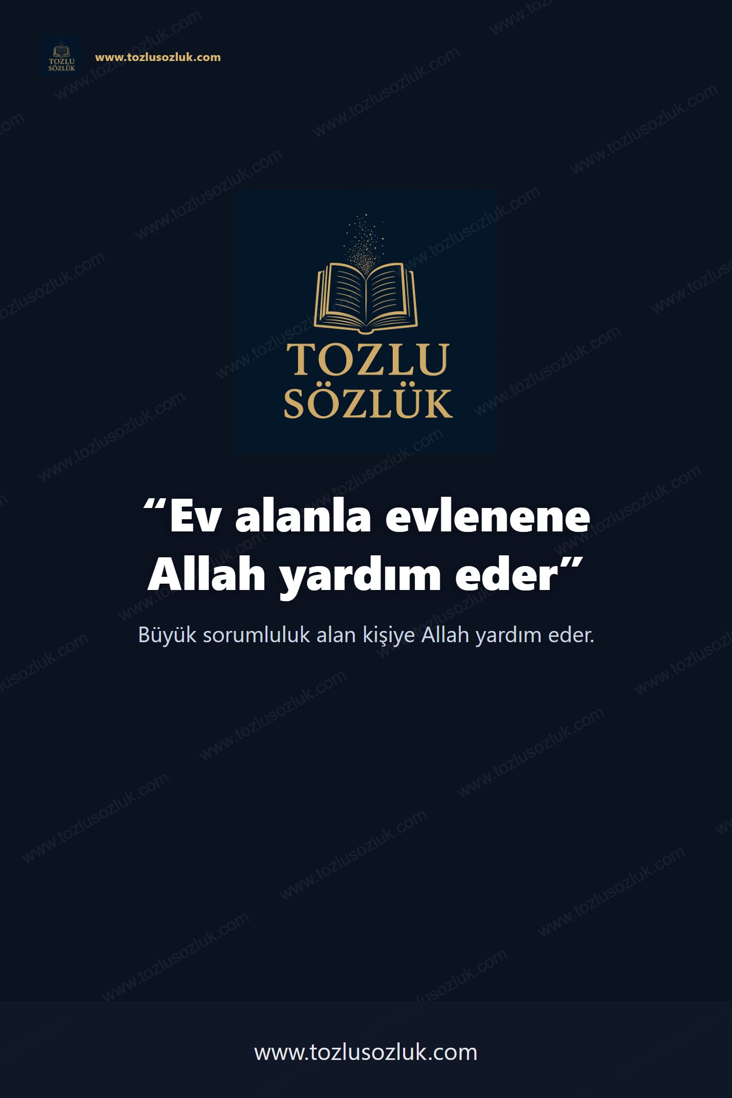 Ev alanla evlenene Allah yardım eder Pinterest görseli