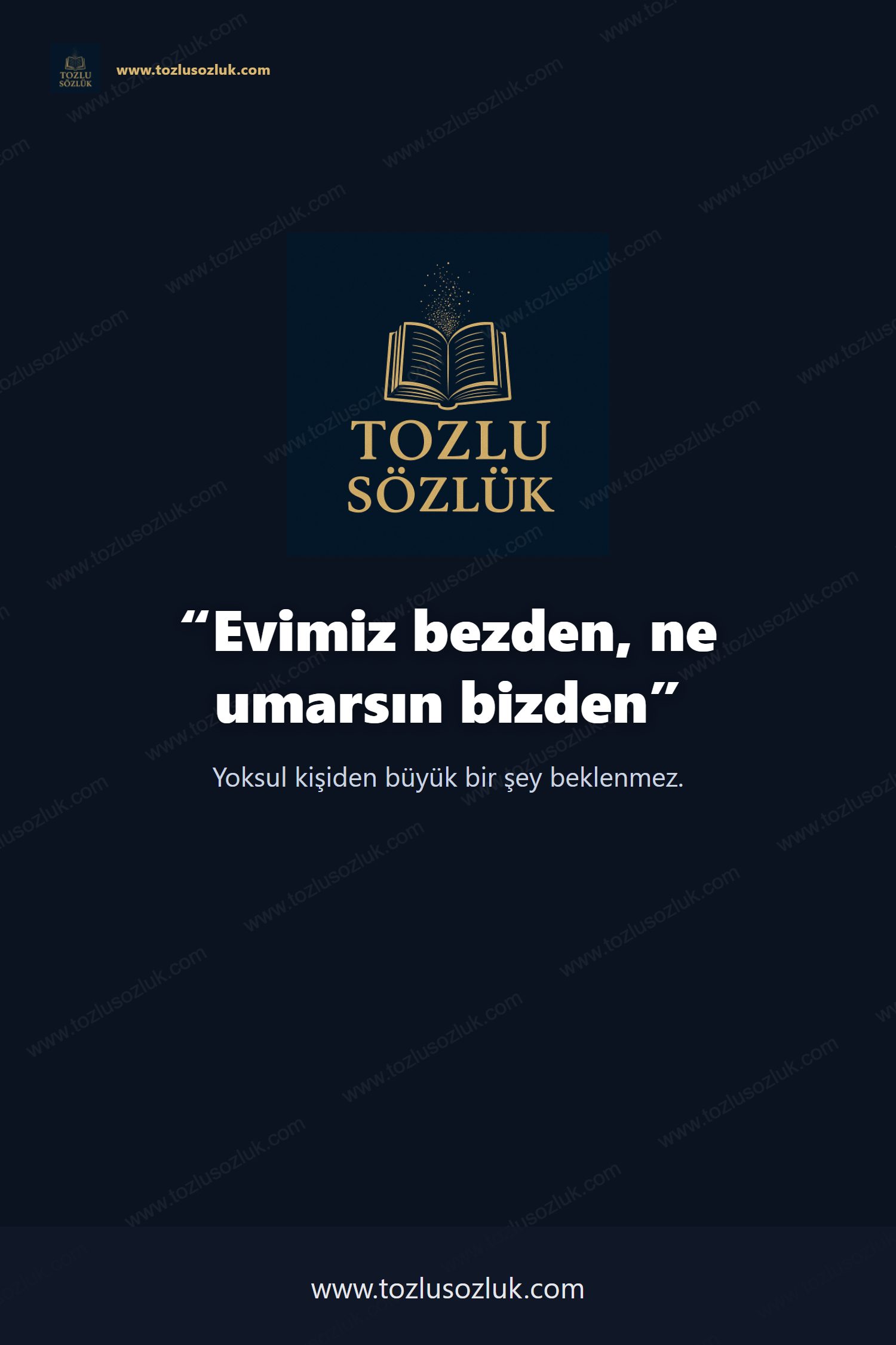 Evimiz bezden, ne umarsın bizden Pinterest görseli