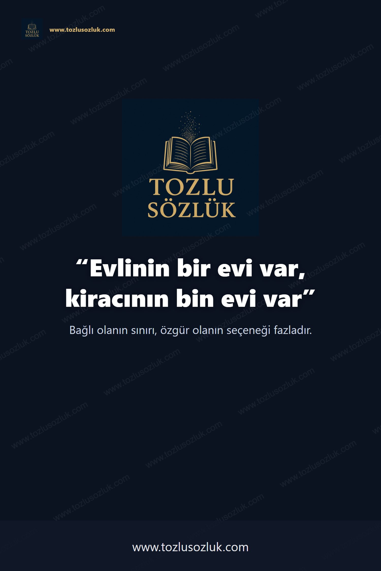 Evlinin bir evi var, kiracının bin evi var Pinterest görseli