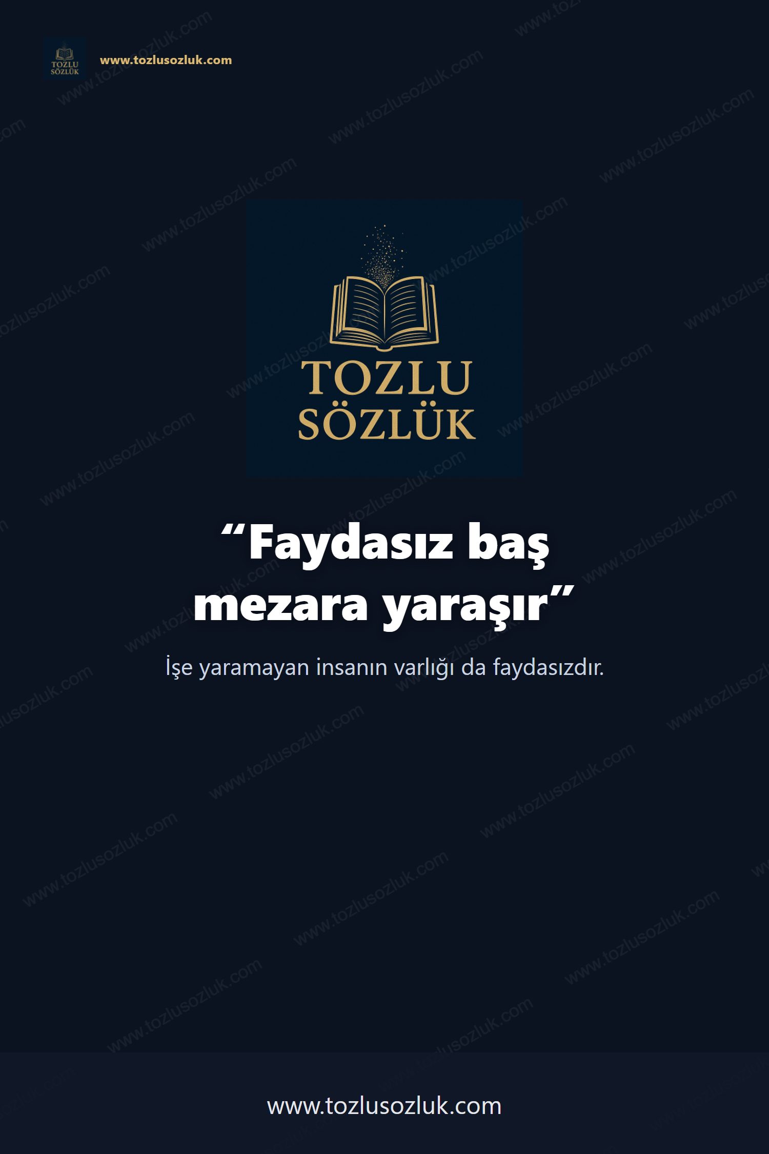 Faydasız baş mezara yaraşır Pinterest görseli