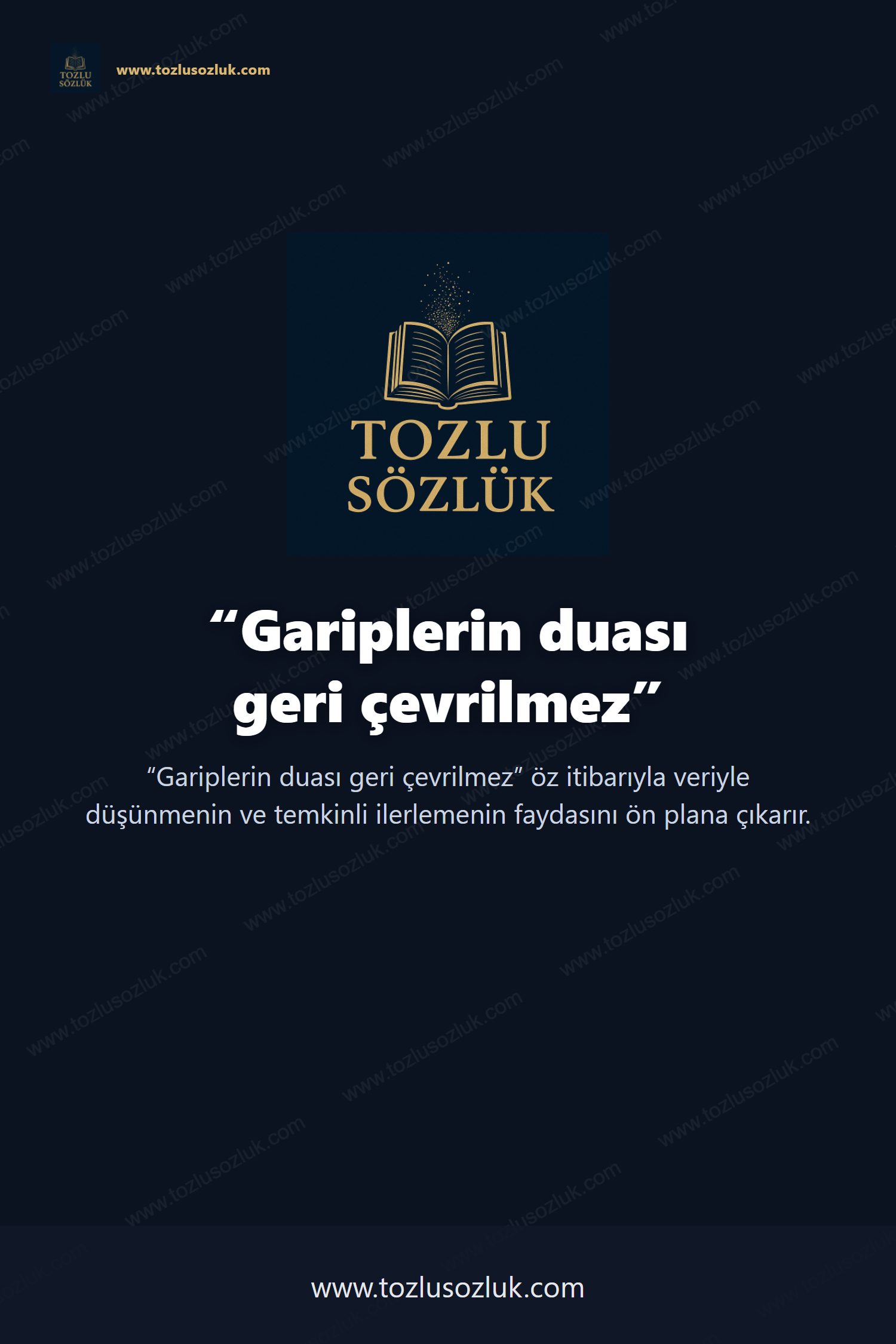 Gariplerin duası geri çevrilmez Pinterest görseli