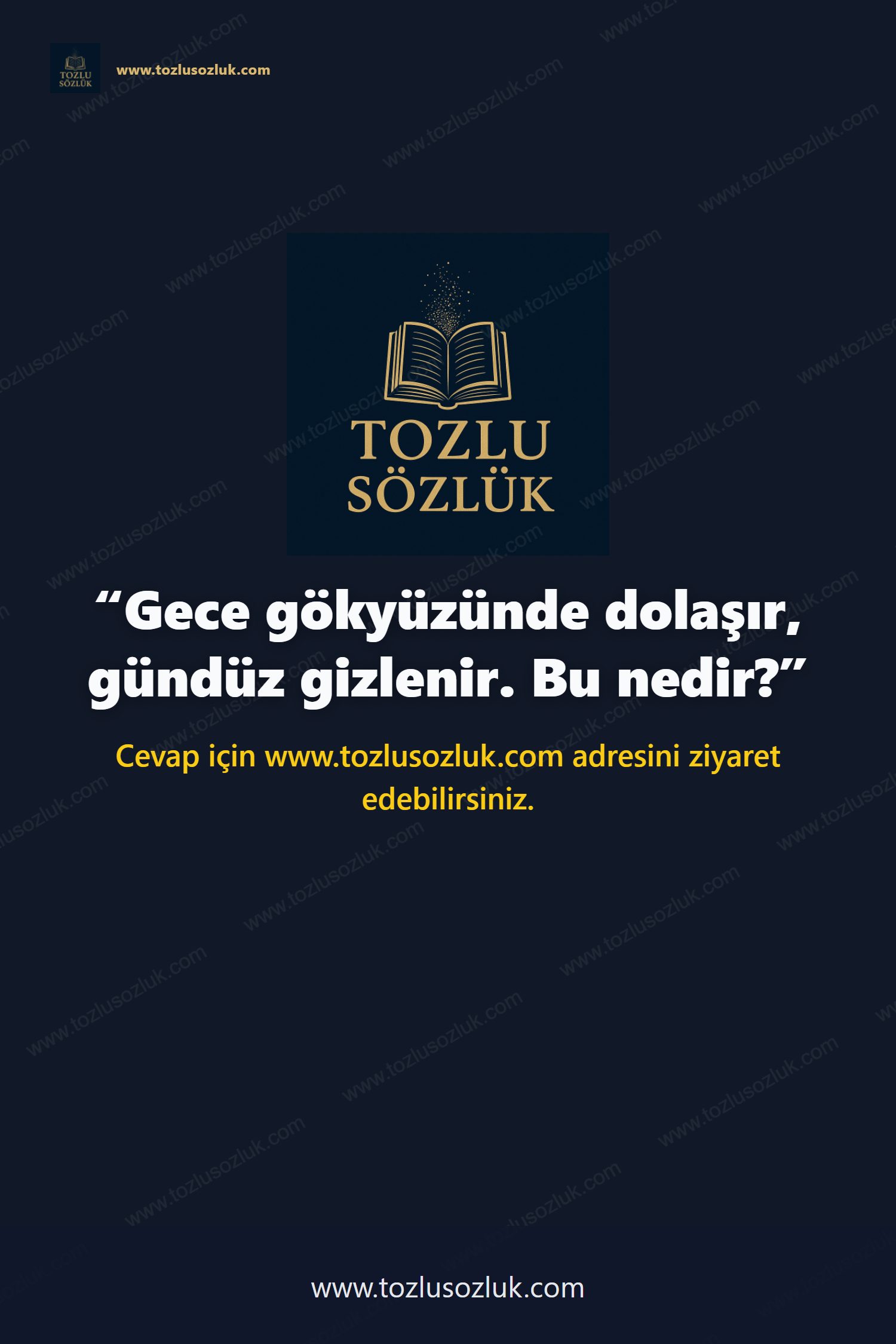 Gece gökyüzünde dolaşır, gündüz gizlenir. Bu nedir? Pinterest görseli