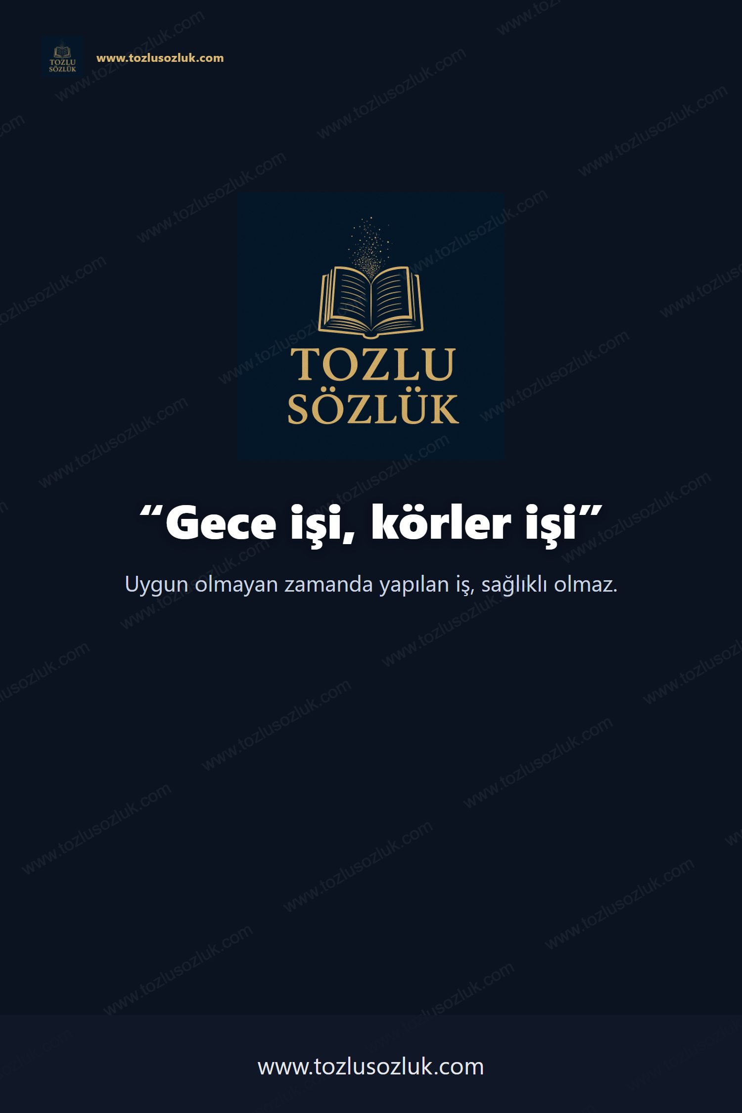 Gece işi, körler işi Pinterest görseli