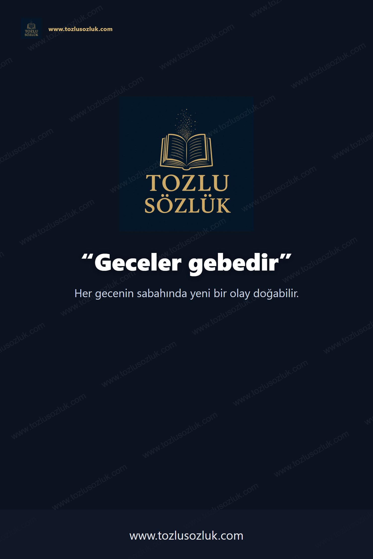 Geceler gebedir Pinterest görseli