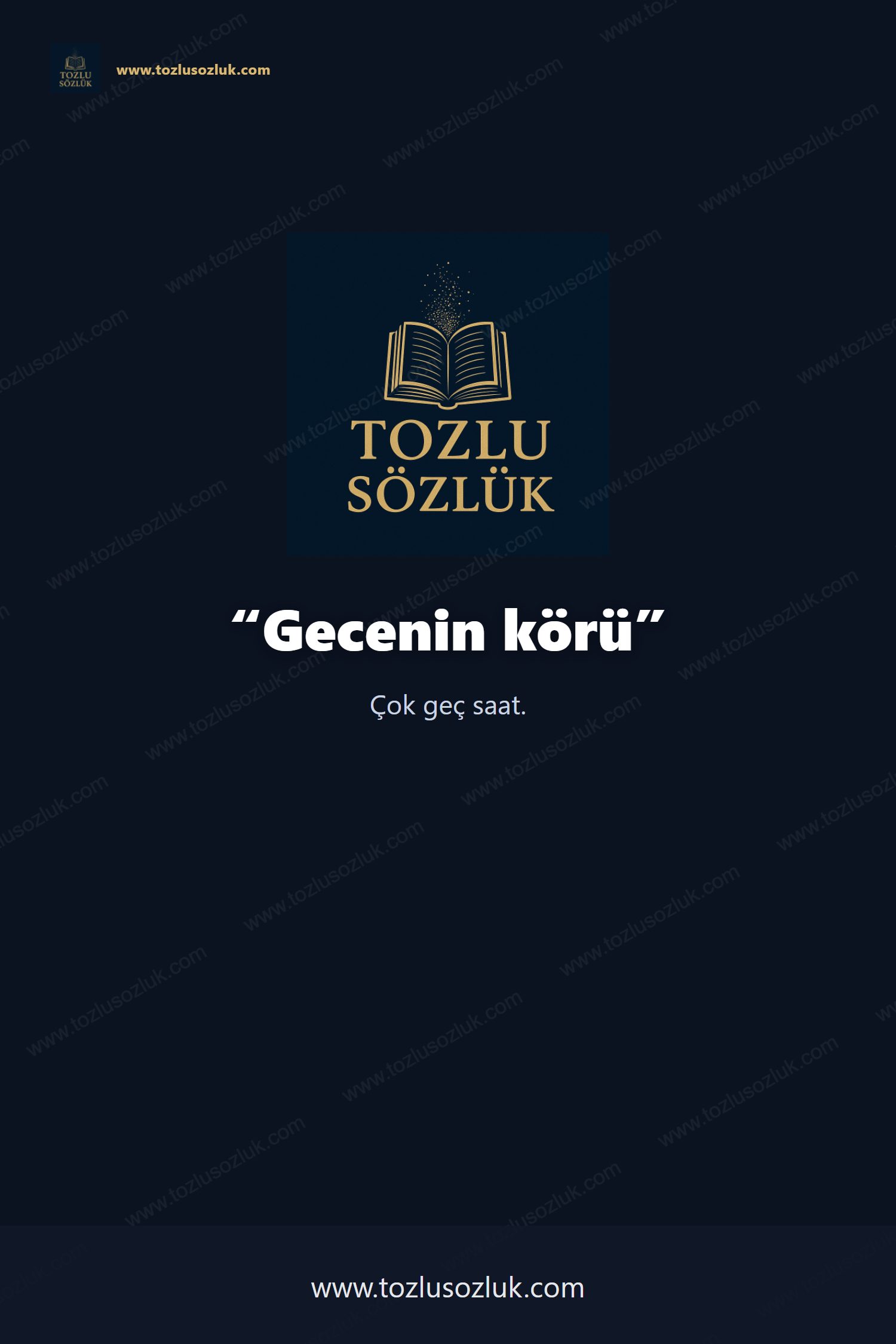 Gecenin körü Pinterest görseli