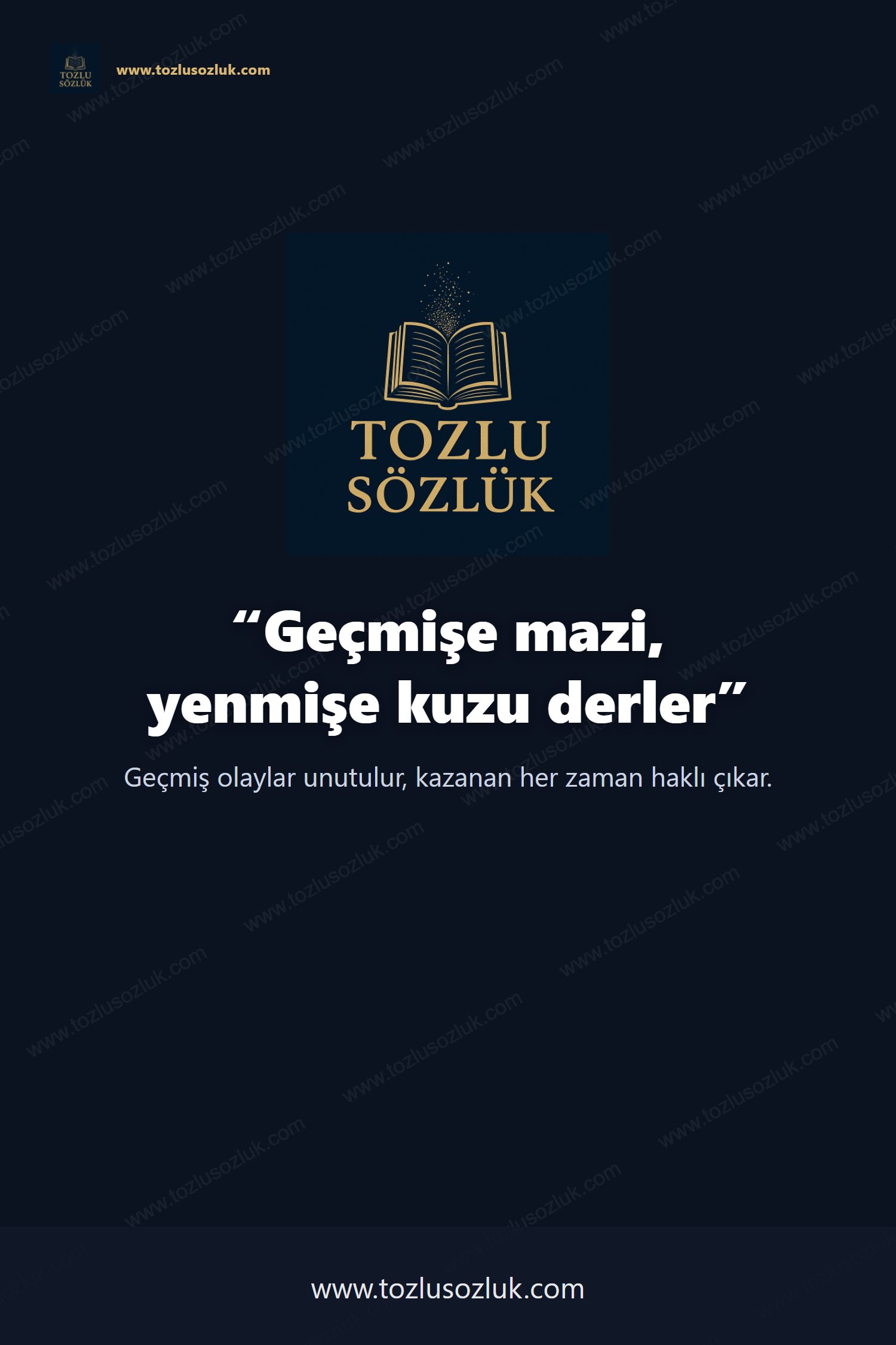 Geçmişe mazi, yenmişe kuzu derler Pinterest görseli