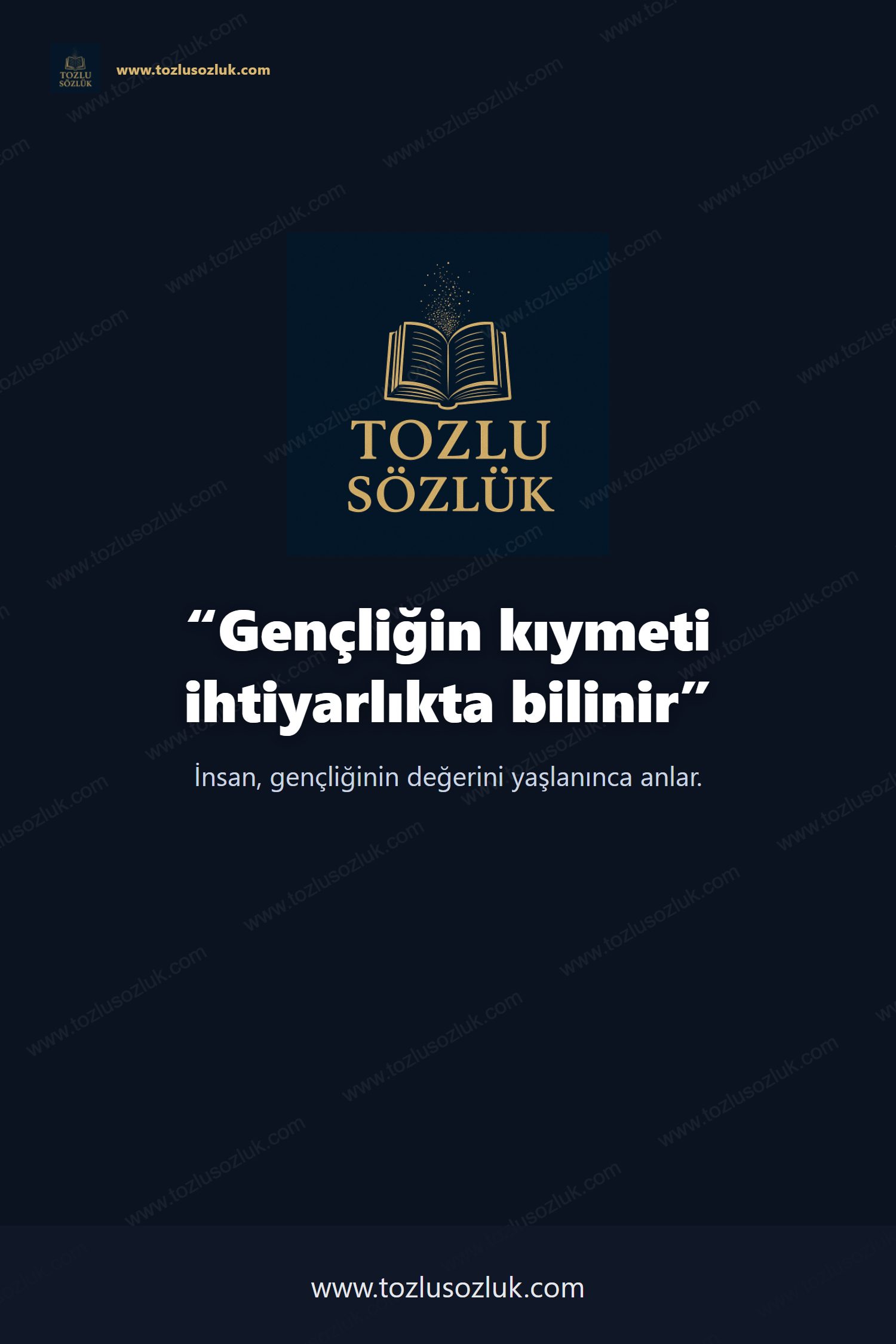 Gençliğin kıymeti ihtiyarlıkta bilinir Pinterest görseli