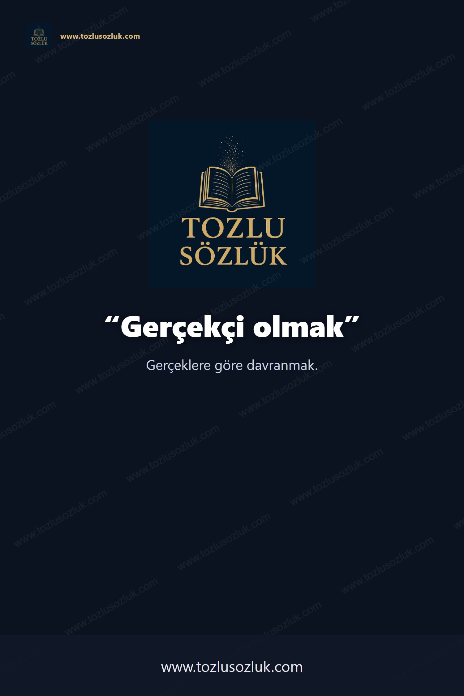 Gerçekçi olmak Pinterest görseli