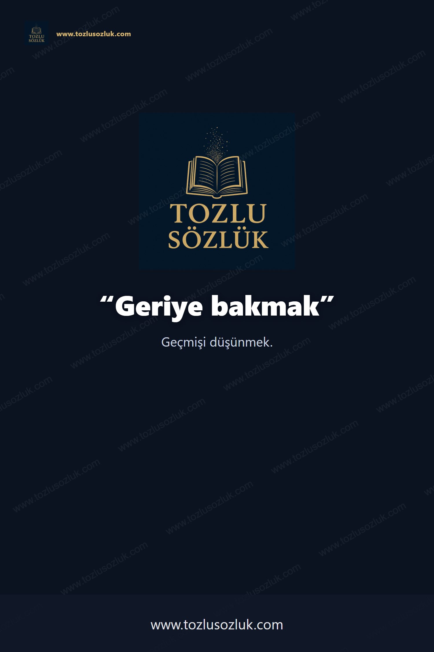 Geriye bakmak Pinterest görseli