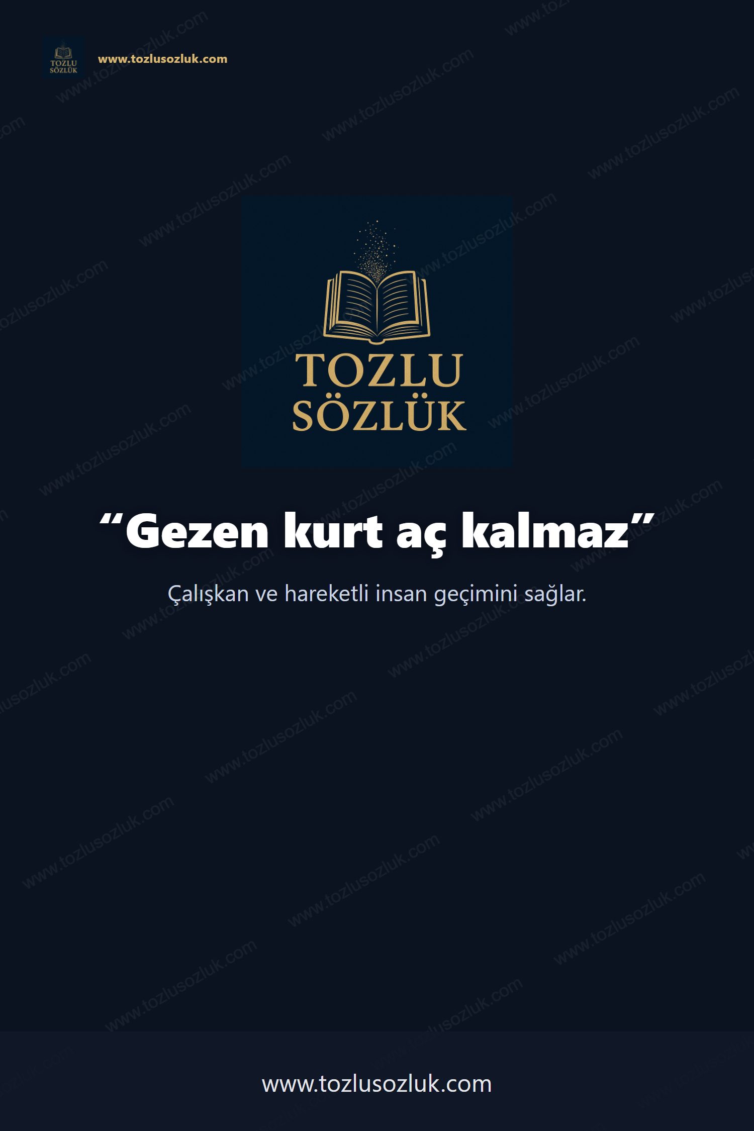 Gezen kurt aç kalmaz Pinterest görseli