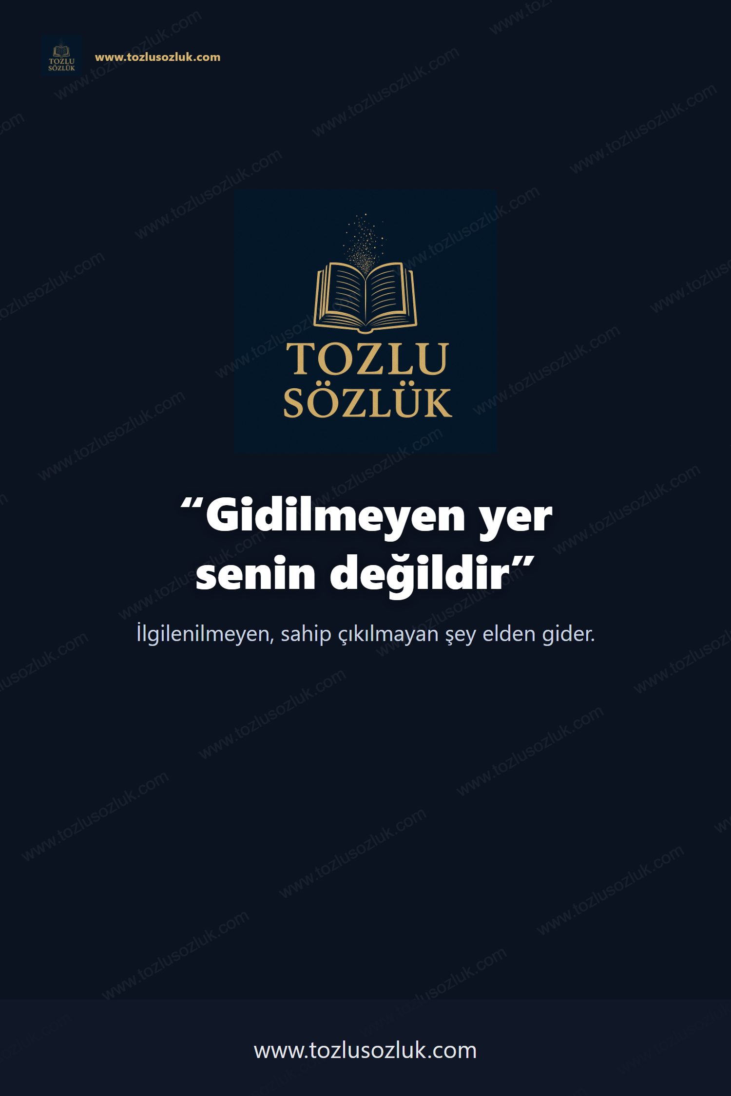 Gidilmeyen yer senin değildir Pinterest görseli