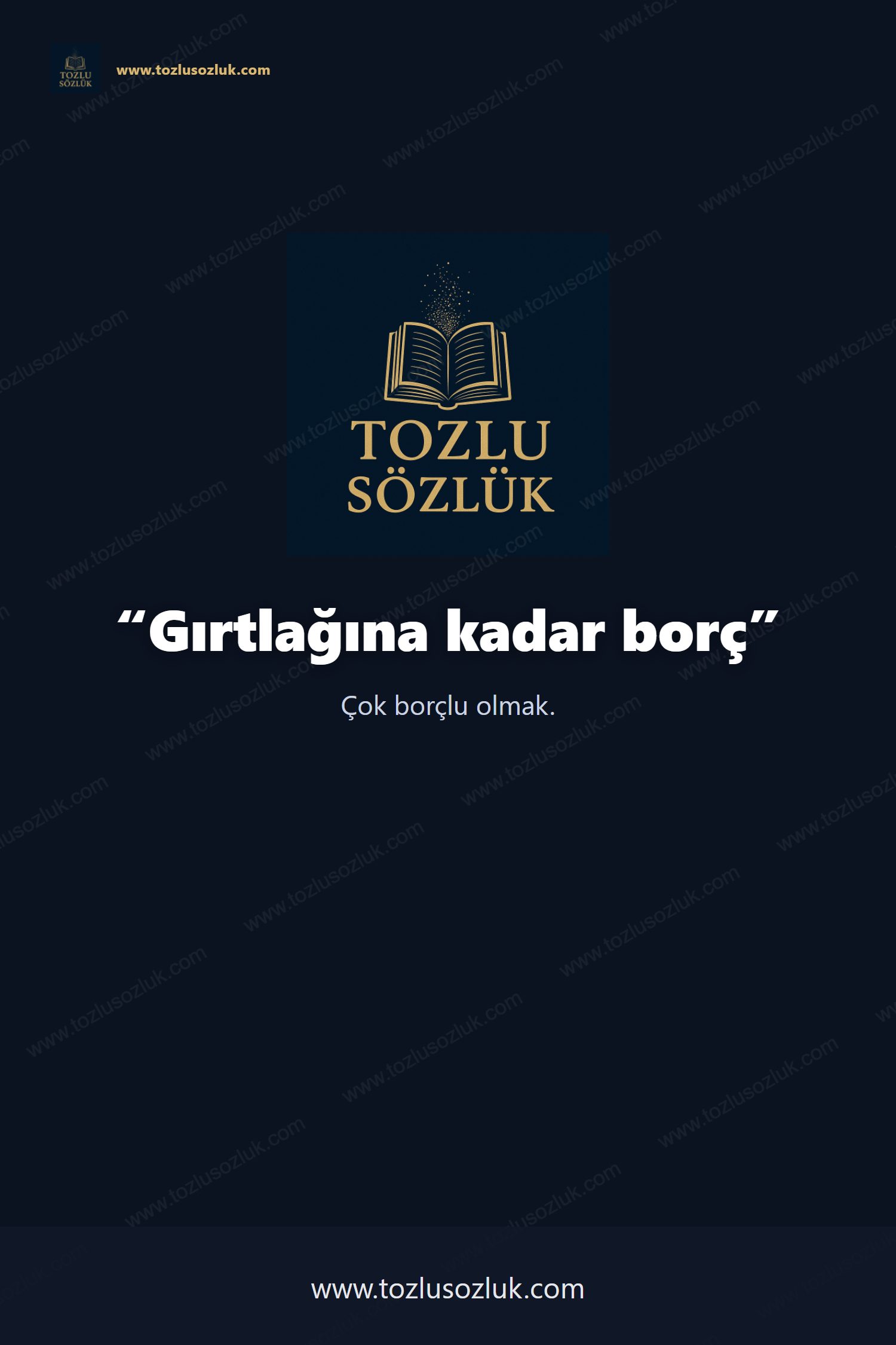 Gırtlağına kadar borç Pinterest görseli