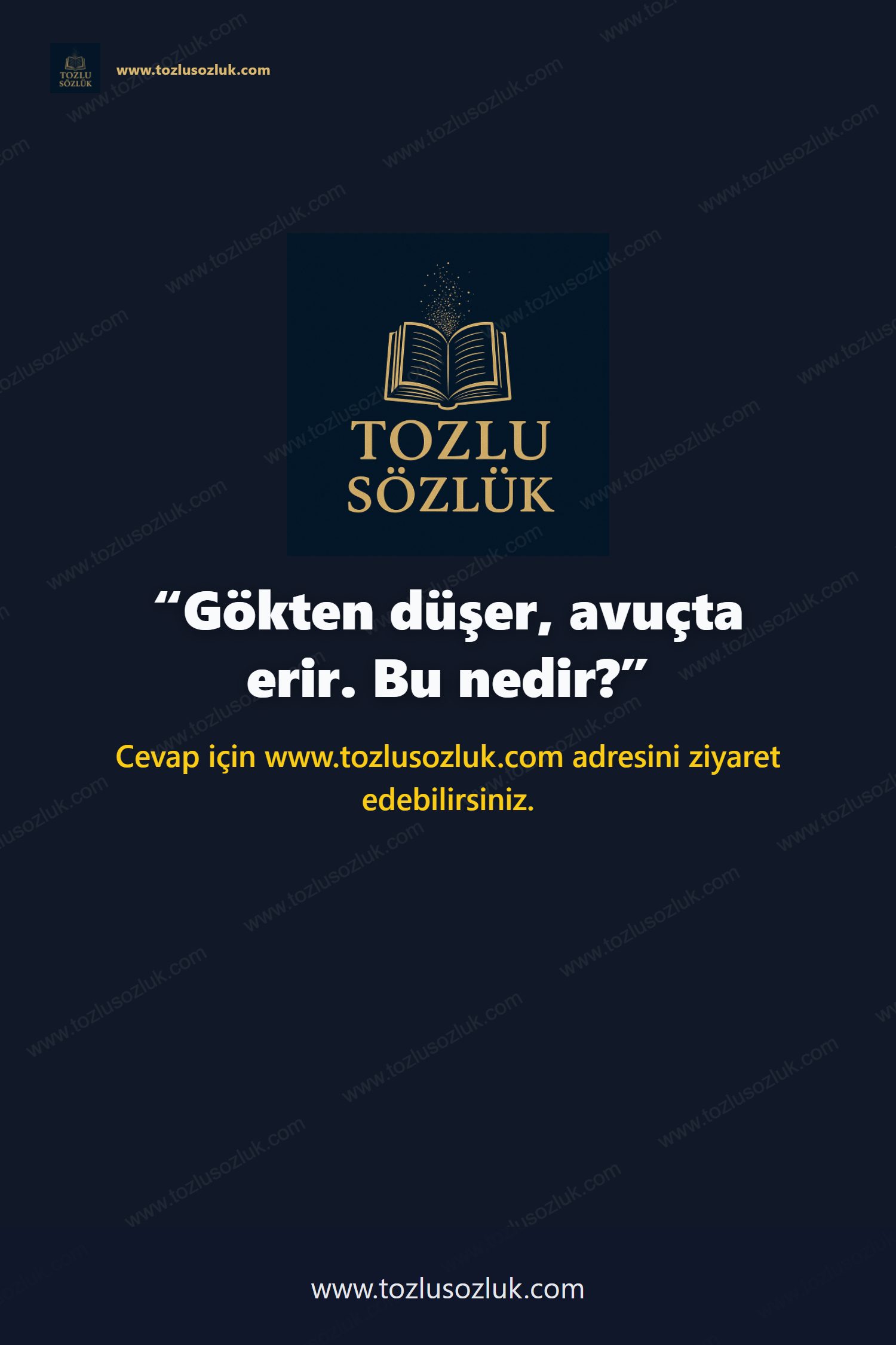 Gökten düşer, avuçta erir. Bu nedir? Pinterest görseli