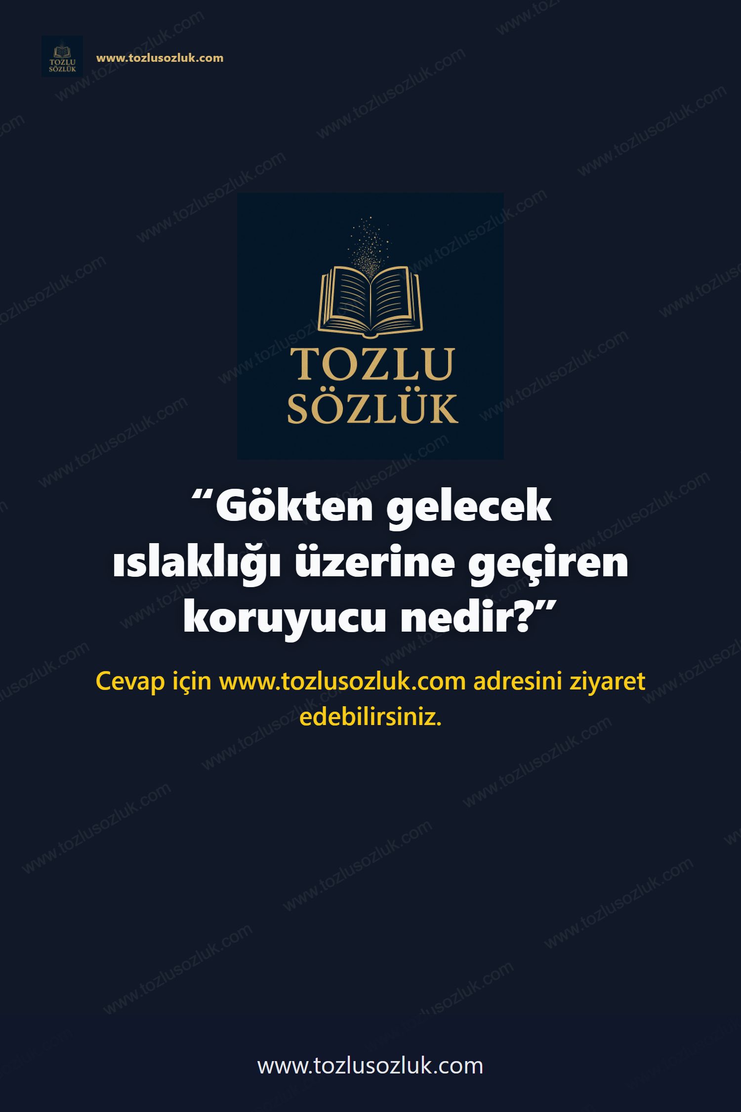 Gökten gelecek ıslaklığı üzerine geçiren koruyucu nedir? Pinterest görseli
