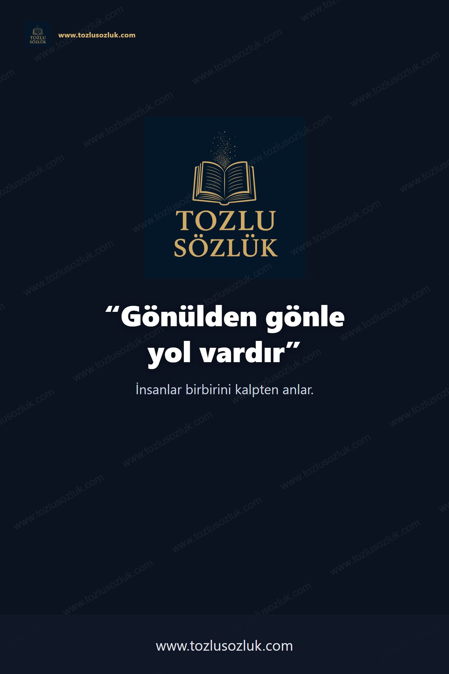 Gönülden gönle yol vardır Pinterest görseli