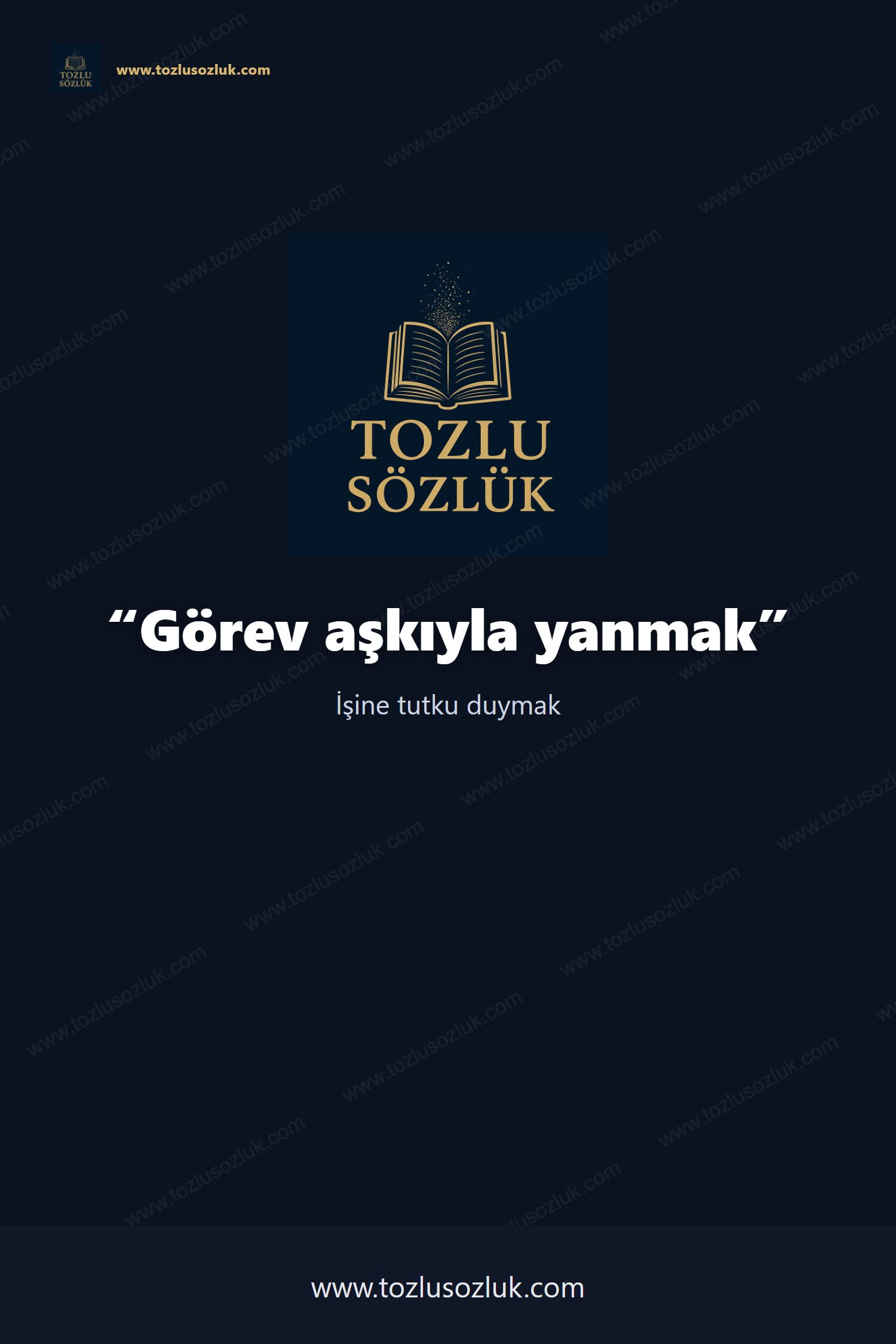 Görev aşkıyla yanmak Pinterest görseli