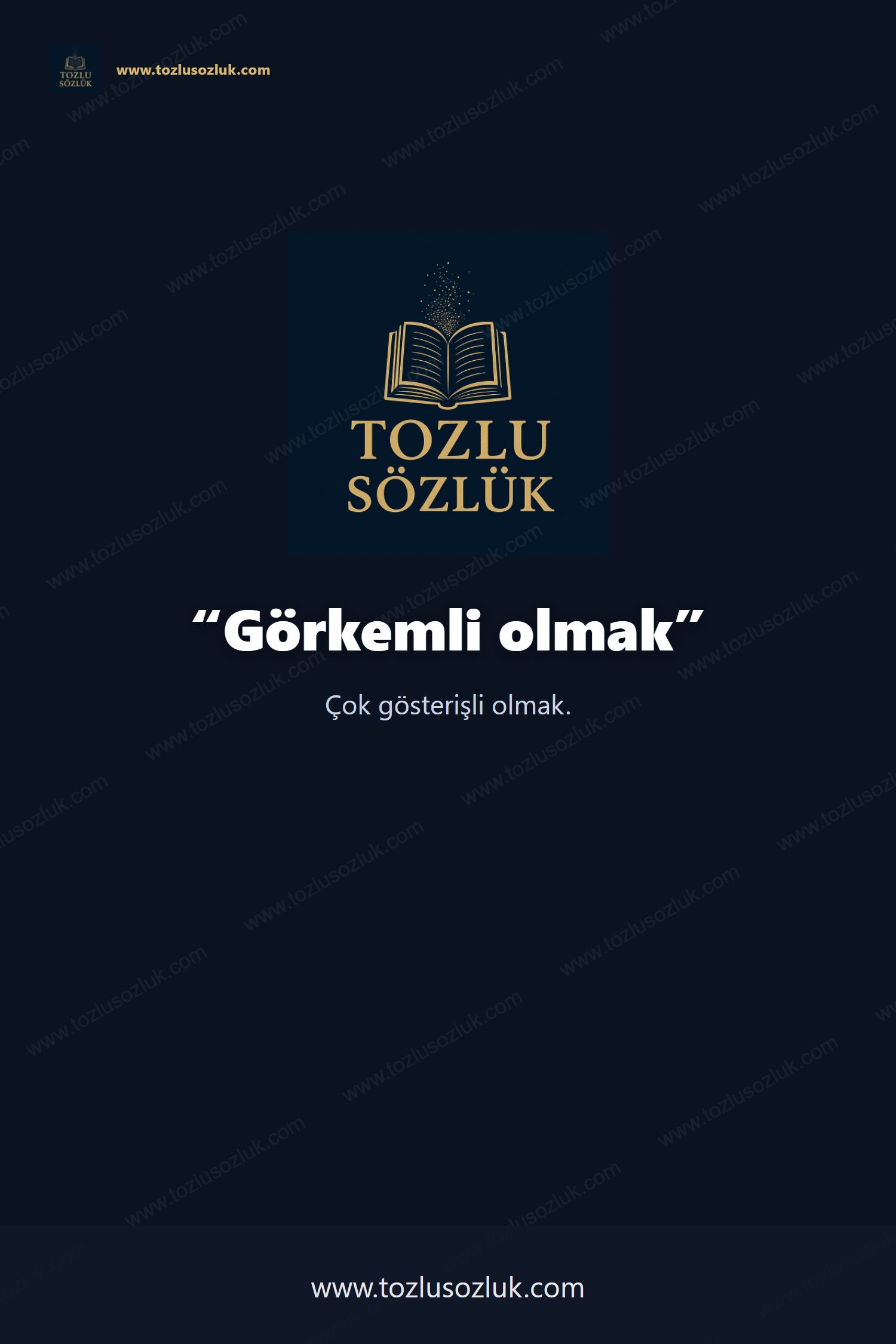 Görkemli olmak Pinterest görseli