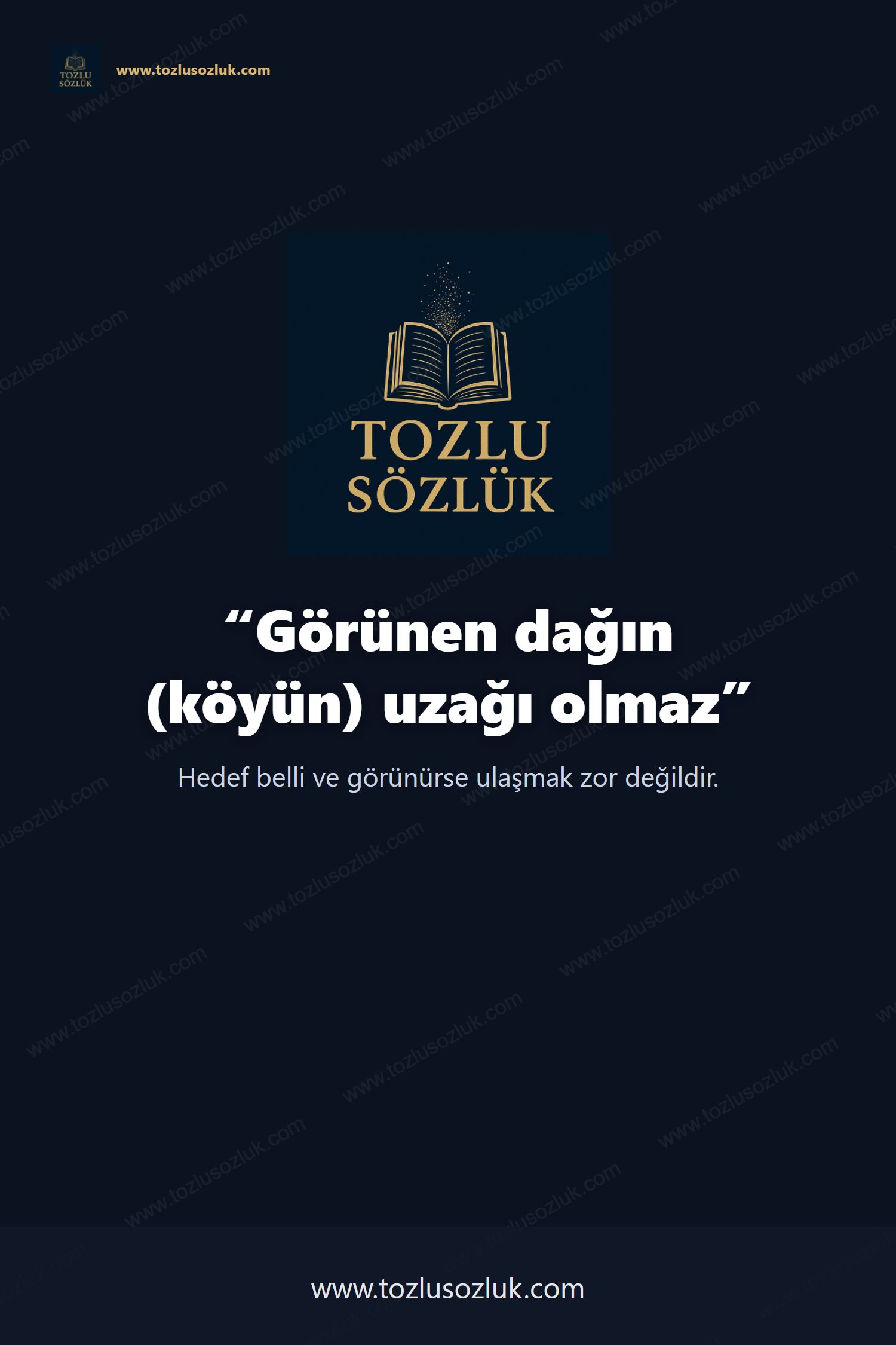 Görünen dağın (köyün) uzağı olmaz Pinterest görseli