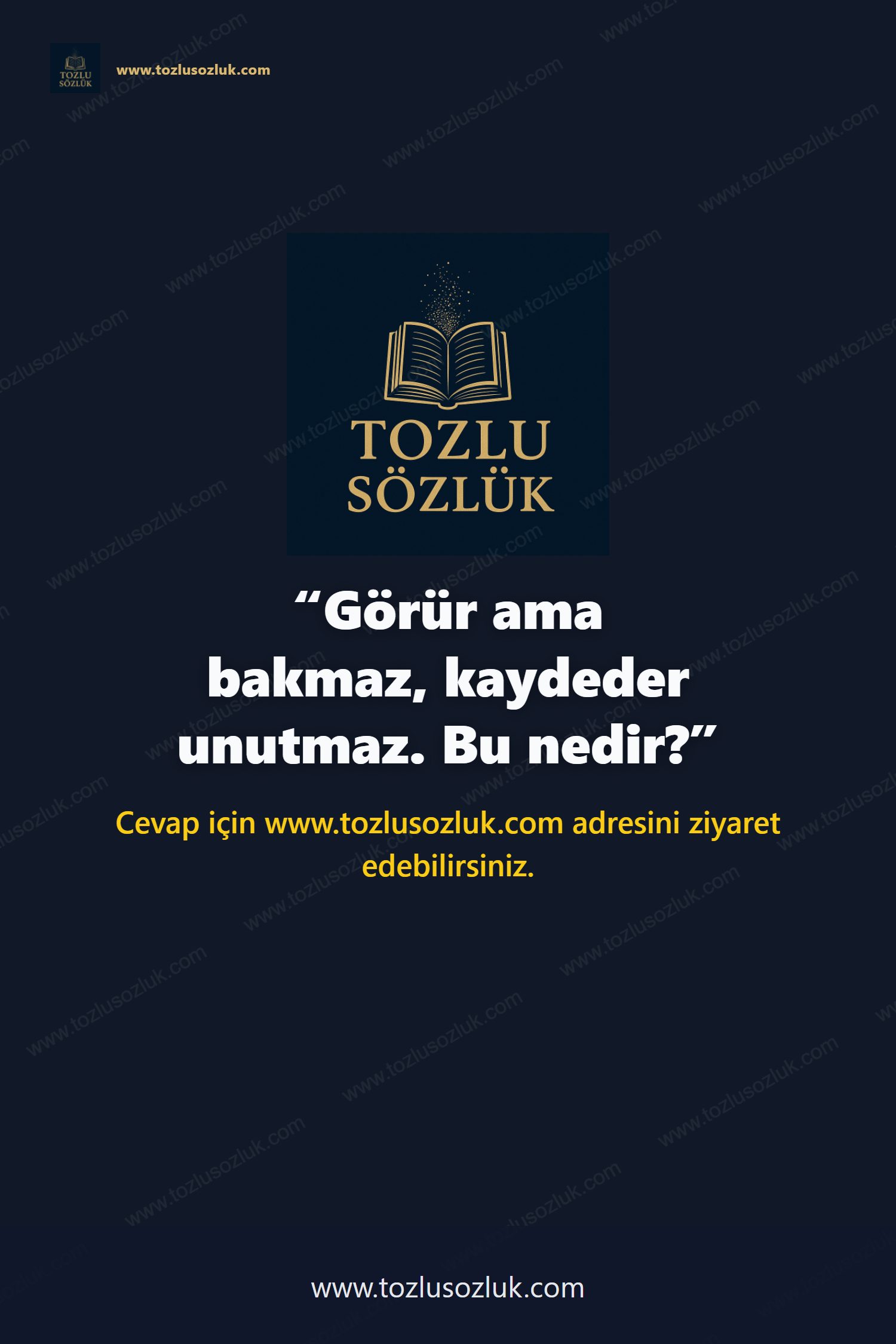 Görür ama bakmaz, kaydeder unutmaz. Bu nedir? Pinterest görseli
