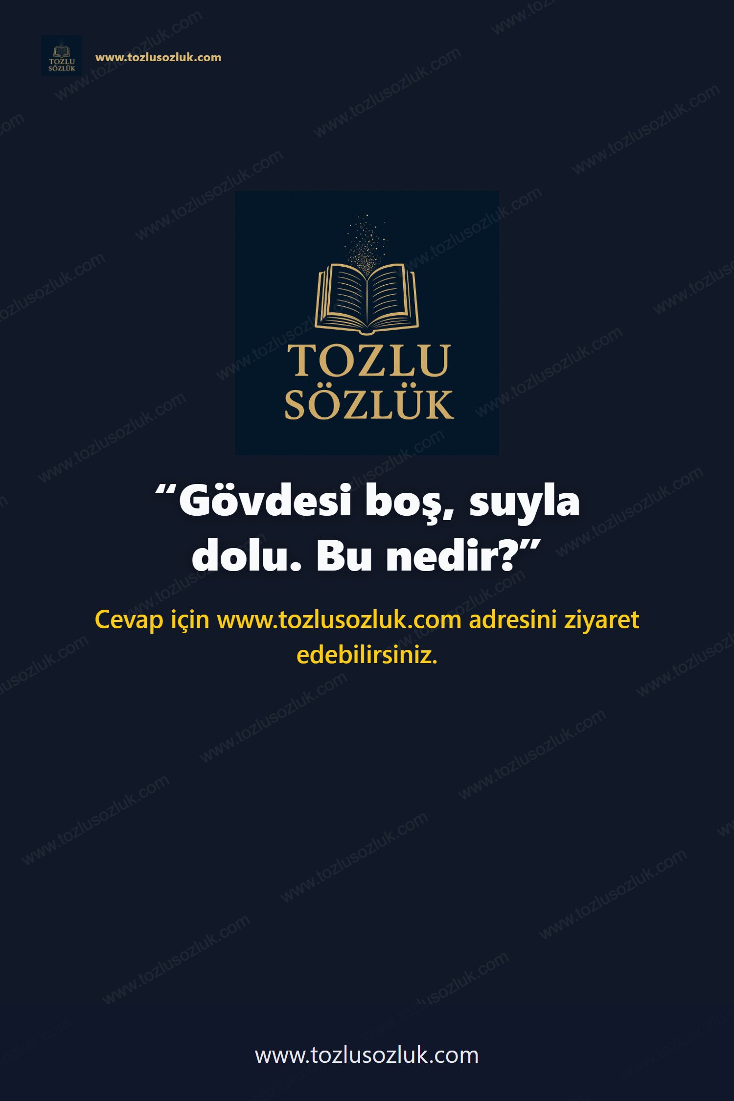 Gövdesi boş, suyla dolu. Bu nedir? Pinterest görseli