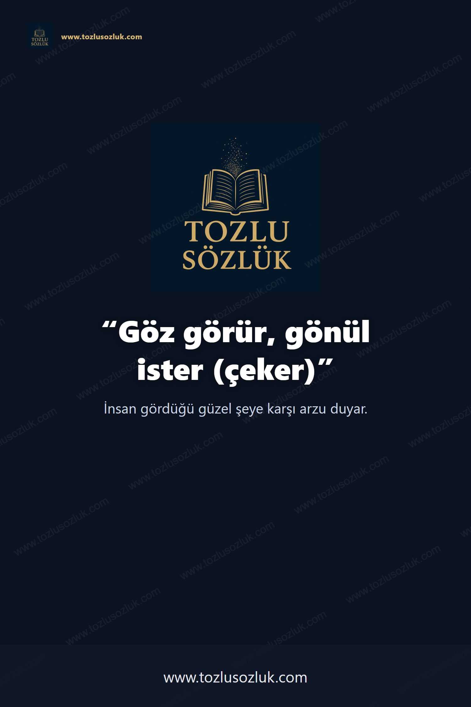 Göz görür, gönül ister (çeker) Pinterest görseli