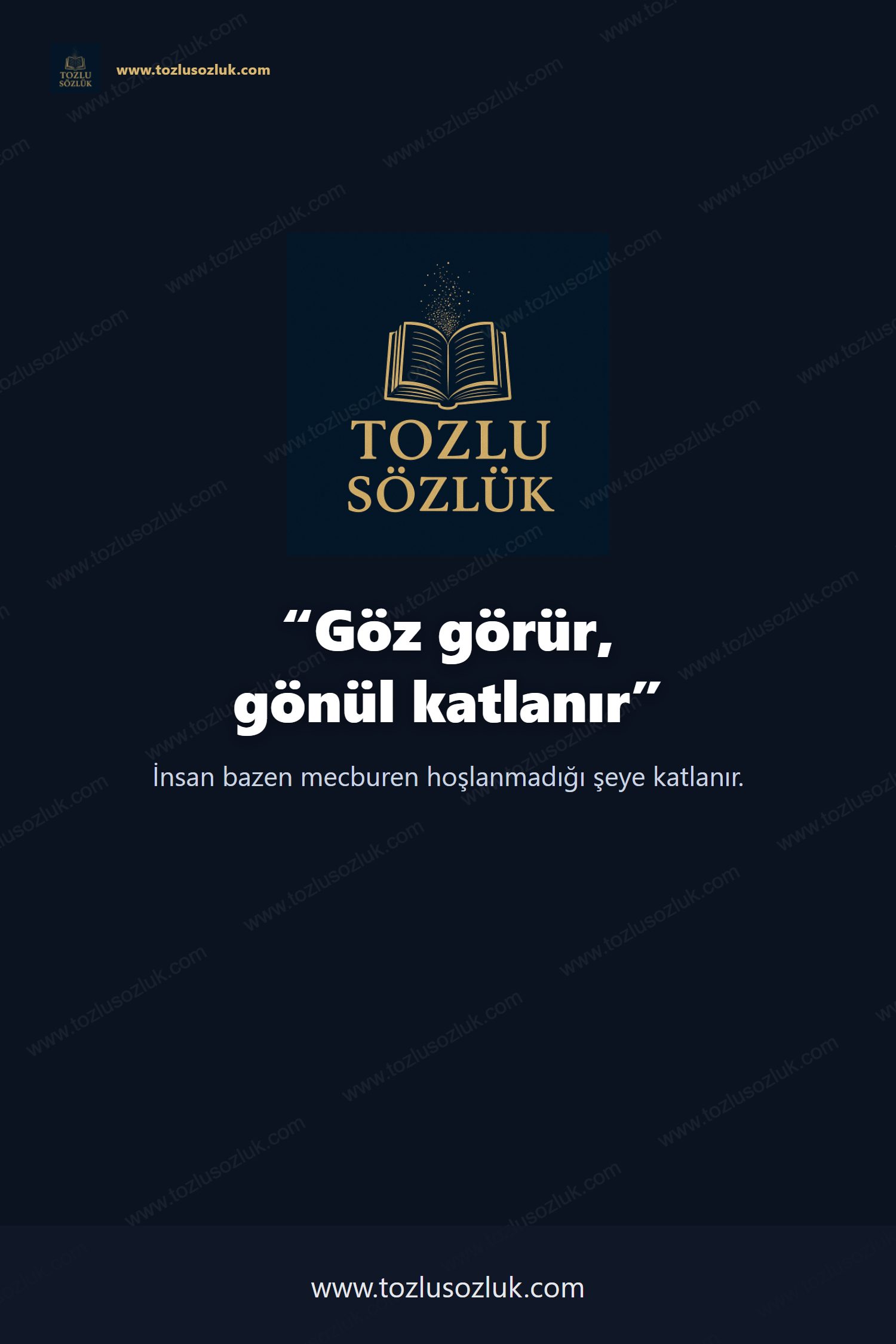 Göz görür, gönül katlanır Pinterest görseli