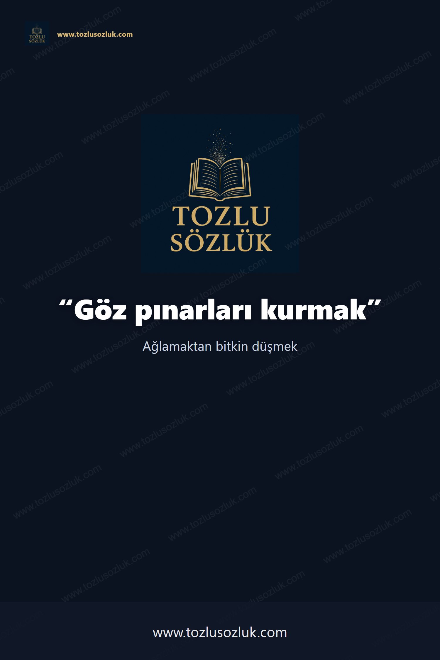 Göz pınarları kurmak Pinterest görseli