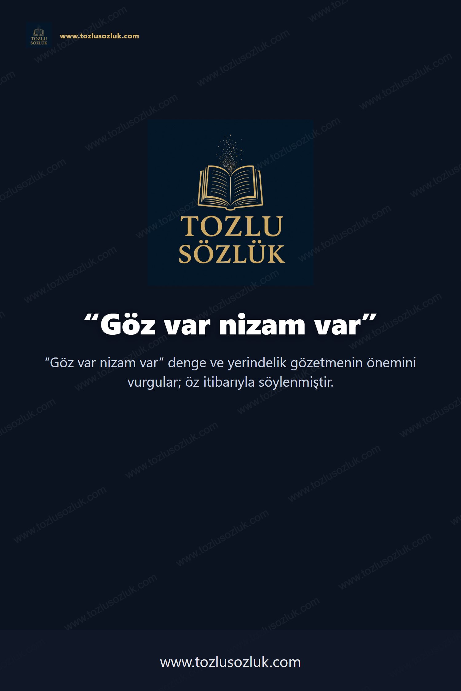 Göz var nizam var Pinterest görseli