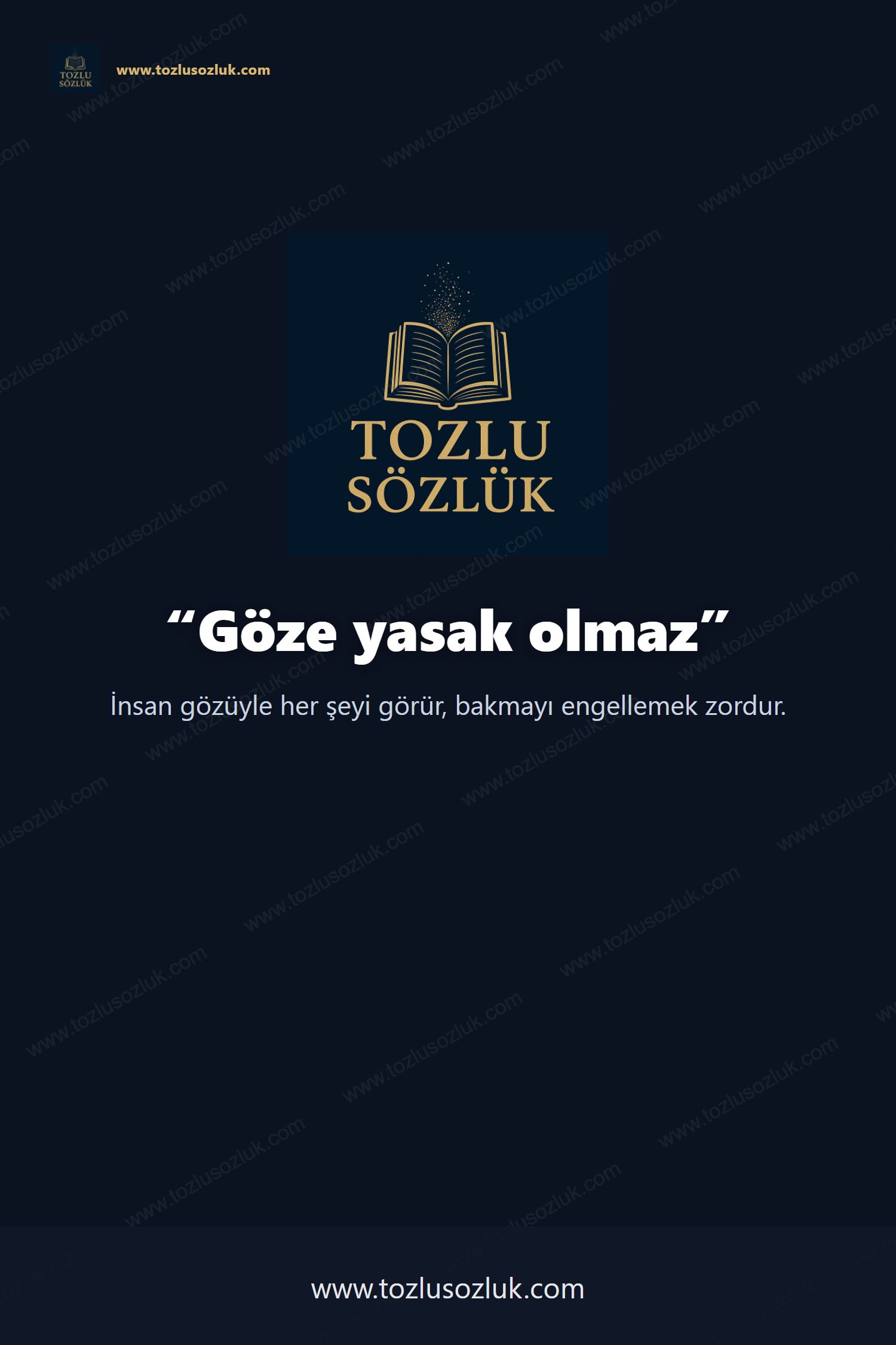 Göze yasak olmaz Pinterest görseli