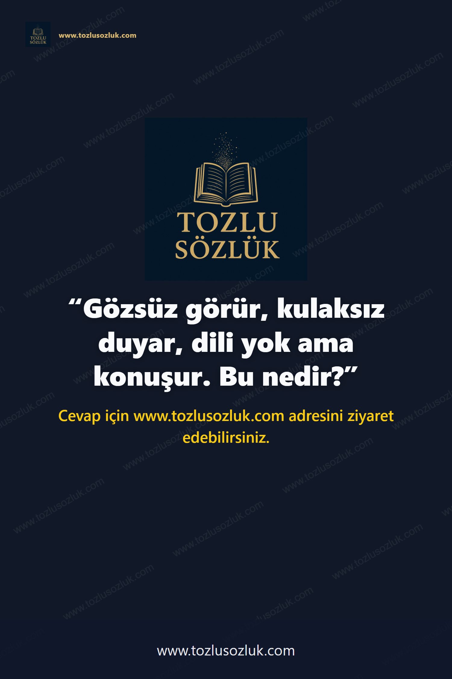 Gözsüz görür, kulaksız duyar, dili yok ama konuşur. Bu nedir? Pinterest görseli