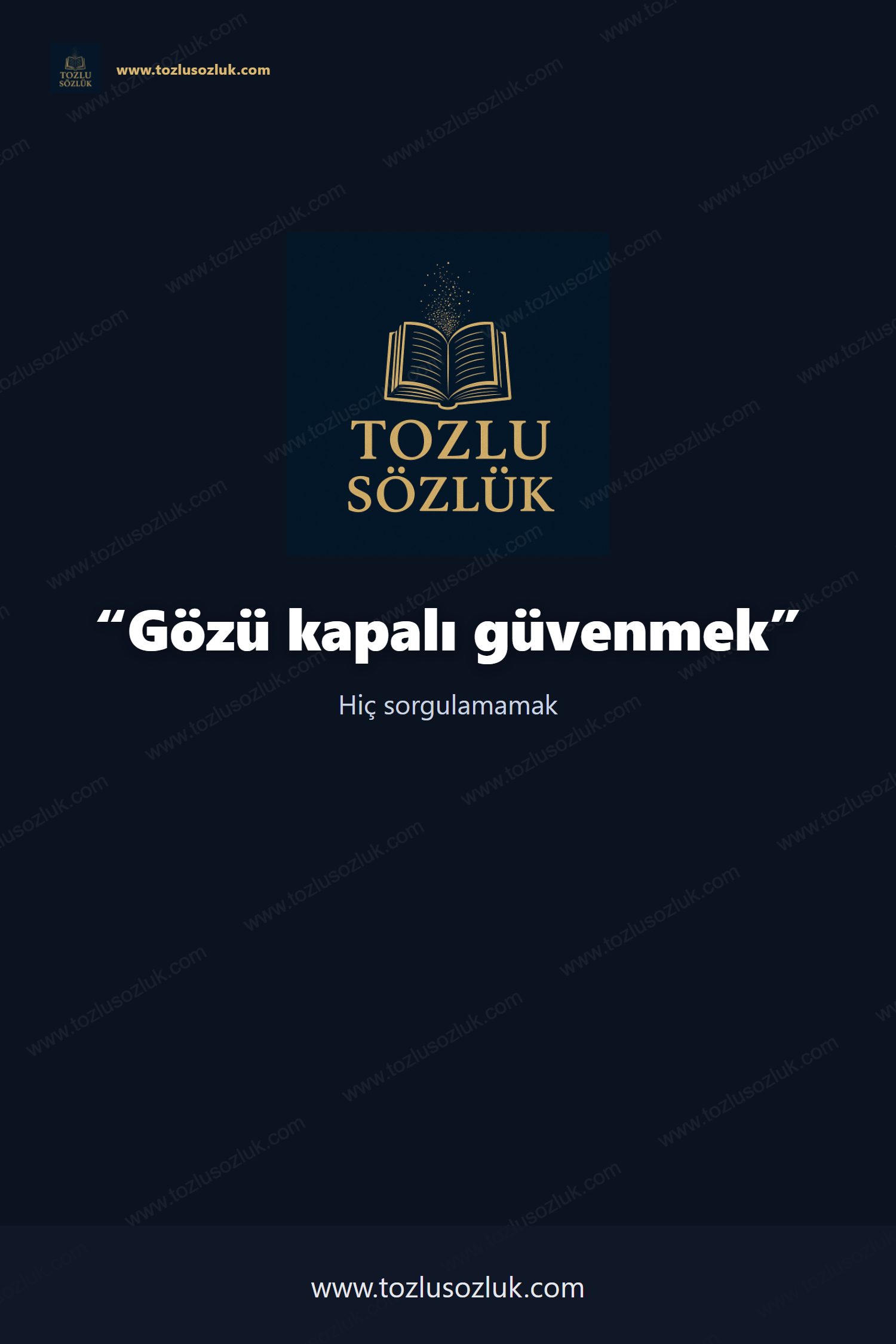 Gözü kapalı güvenmek Pinterest görseli