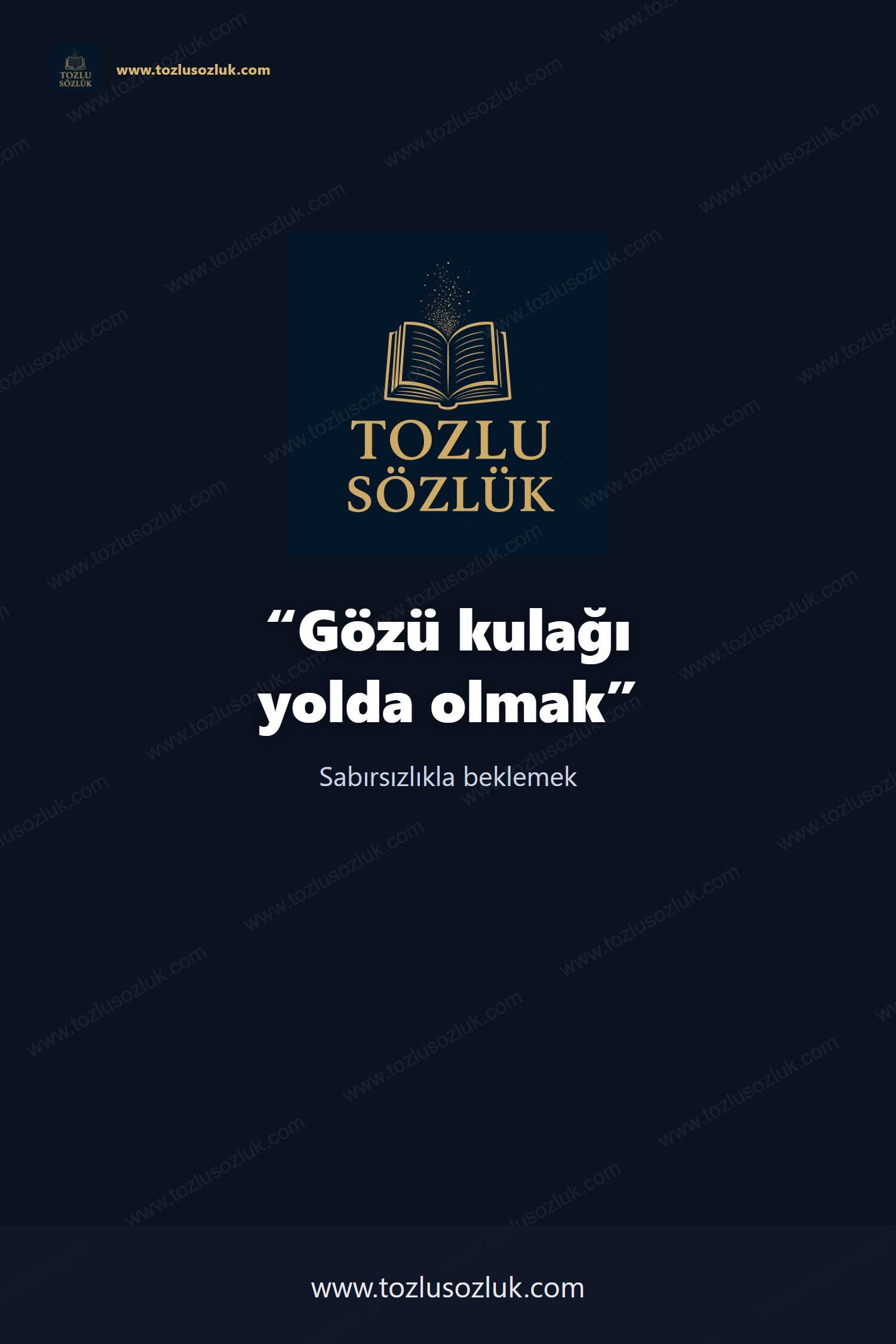 Gözü kulağı yolda olmak Pinterest görseli