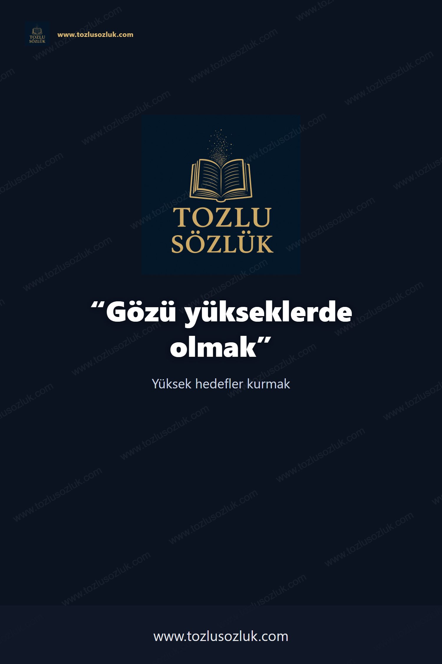 Gözü yükseklerde olmak Pinterest görseli