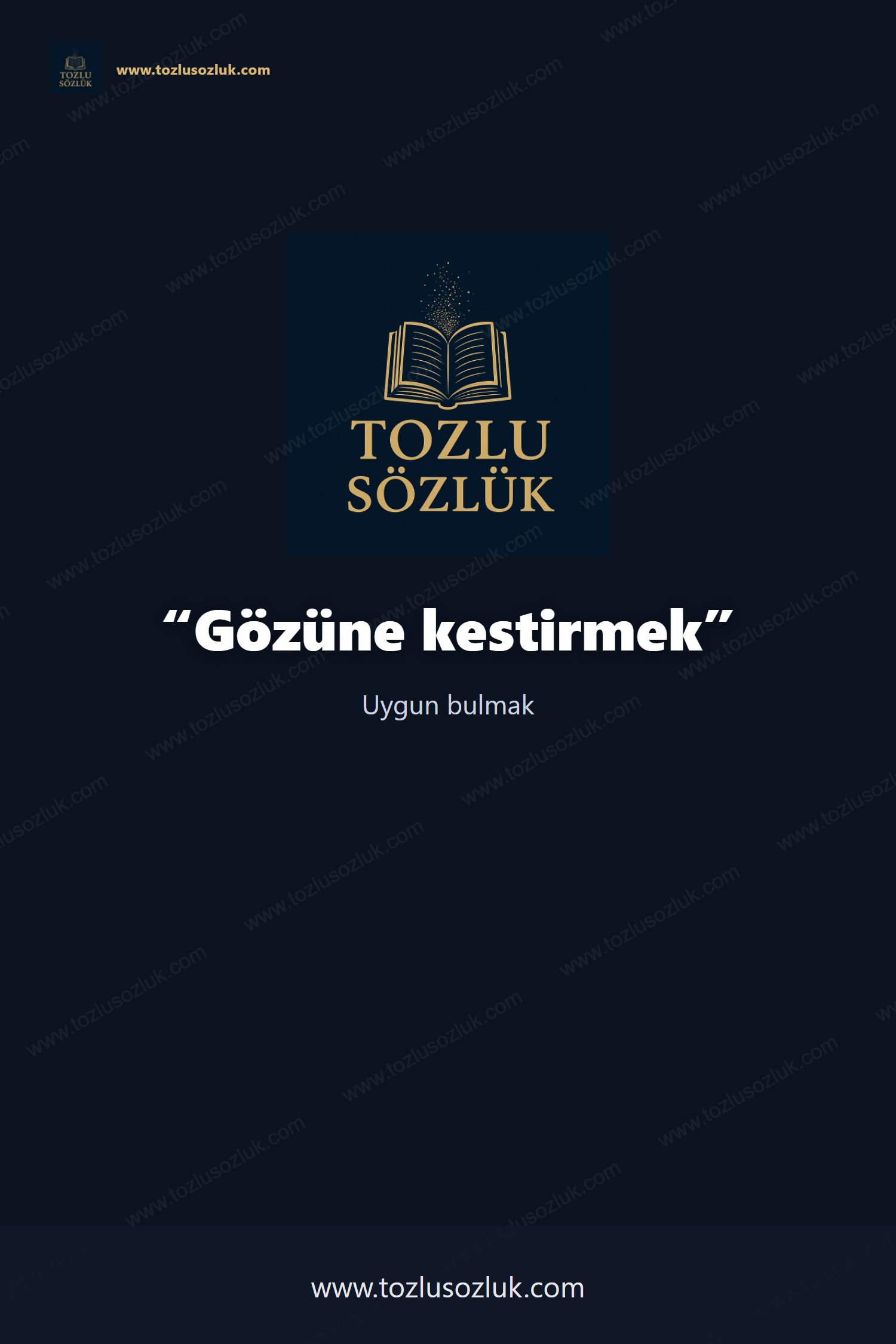 Gözüne kestirmek Pinterest görseli