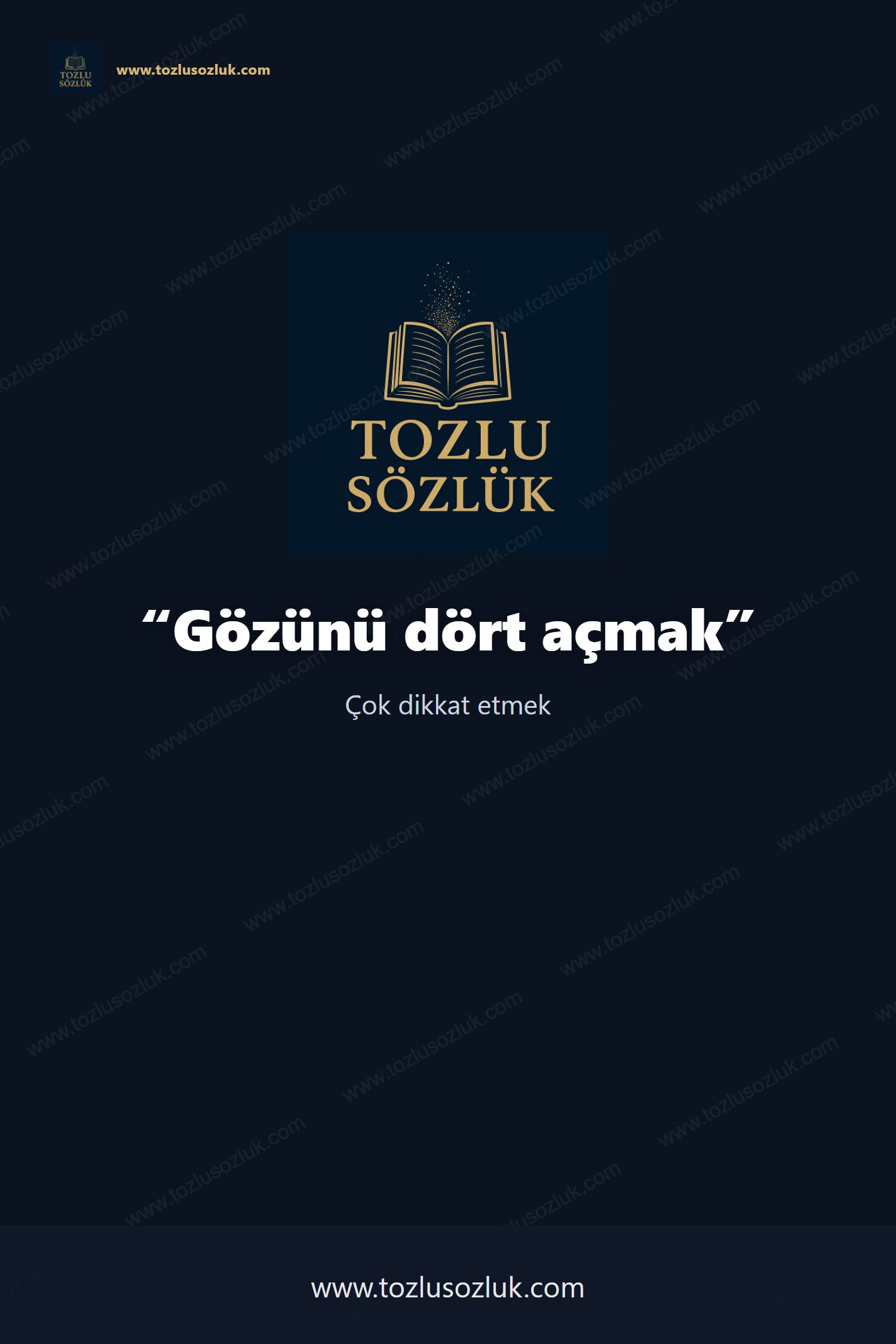 Gözünü dört açmak Pinterest görseli