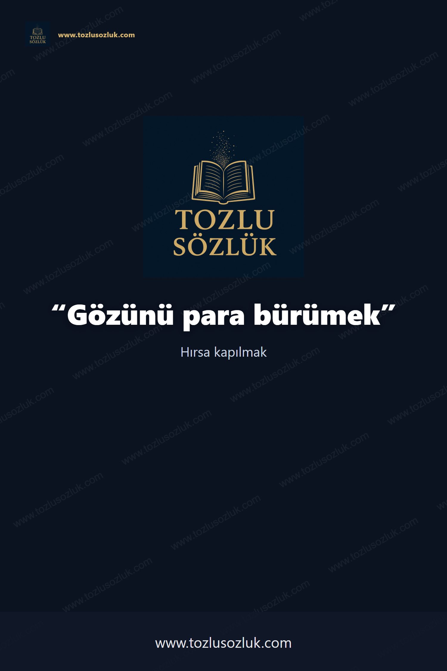 Gözünü para bürümek Pinterest görseli