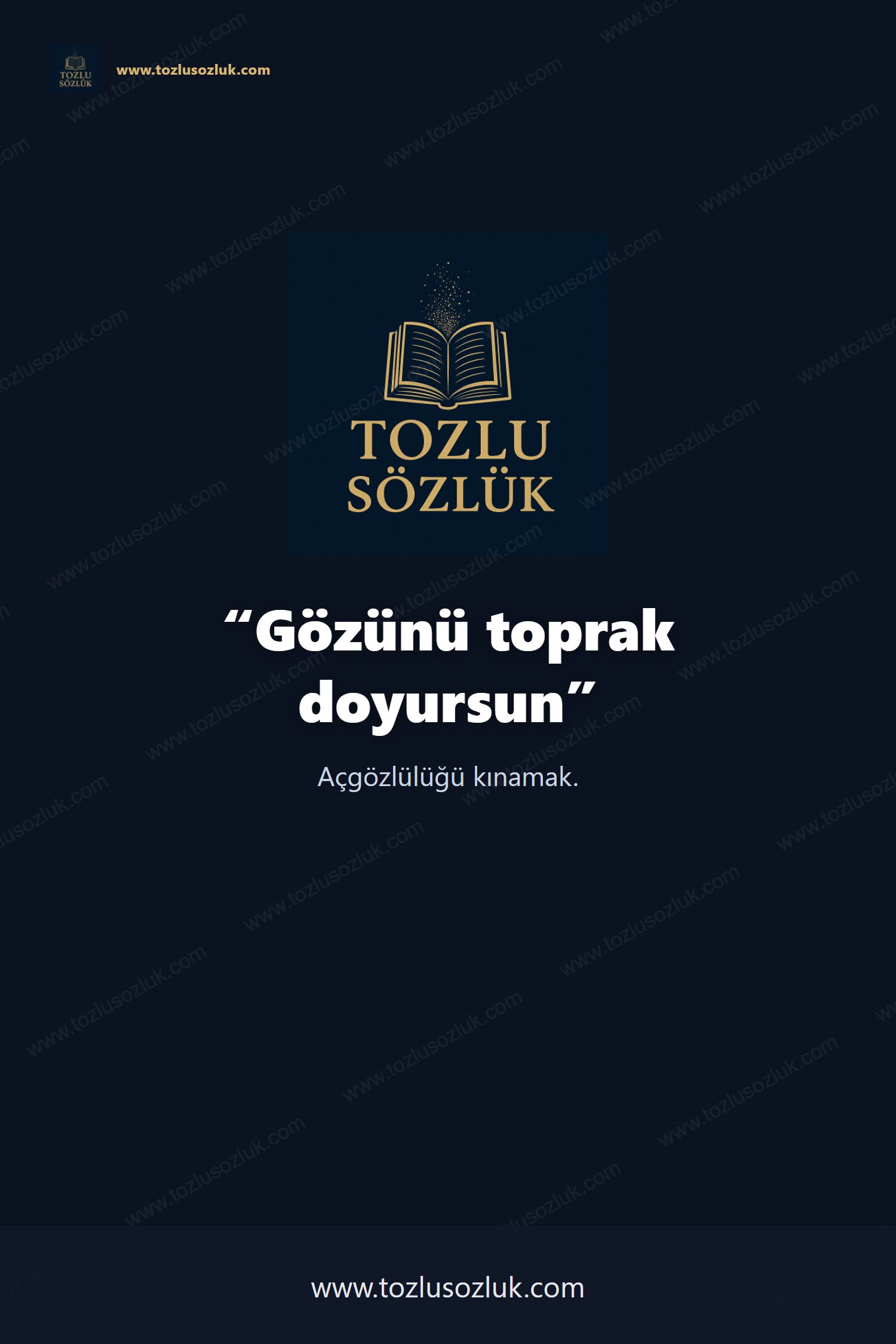 Gözünü toprak doyursun Pinterest görseli