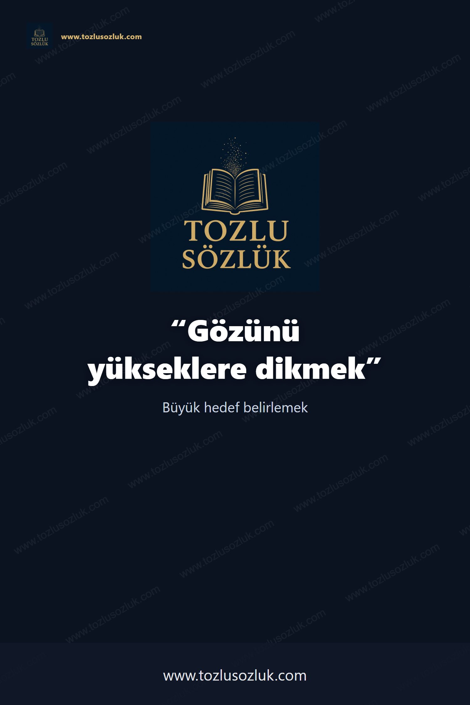 Gözünü yükseklere dikmek Pinterest görseli