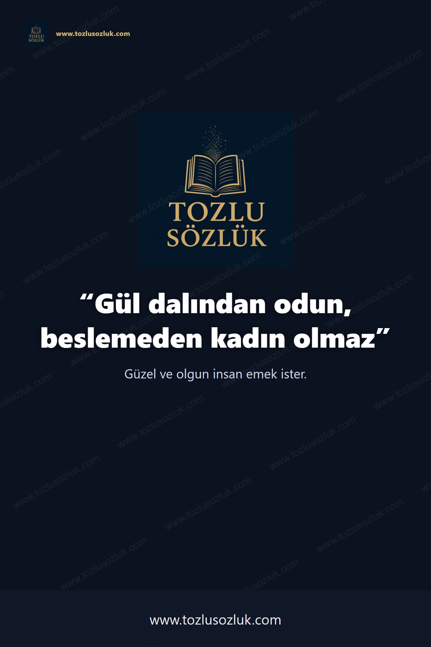 Gül dalından odun, beslemeden kadın olmaz Pinterest görseli