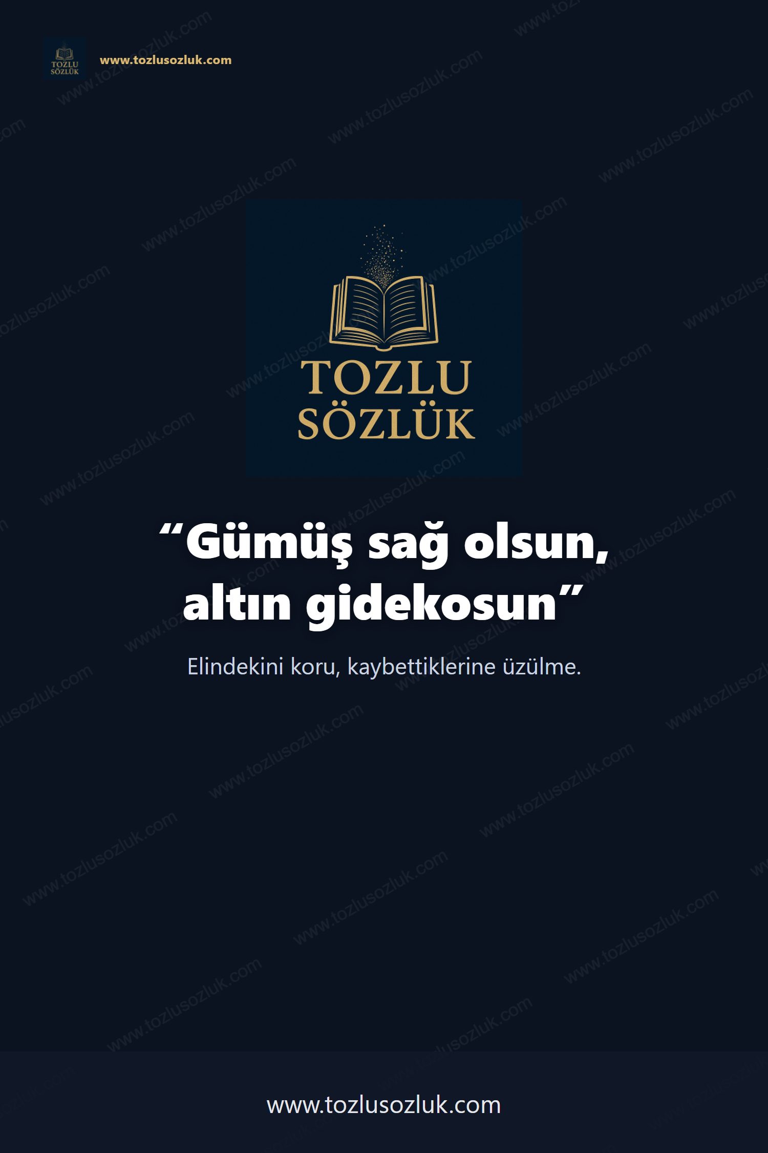 Gümüş sağ olsun, altın gidekosun Pinterest görseli